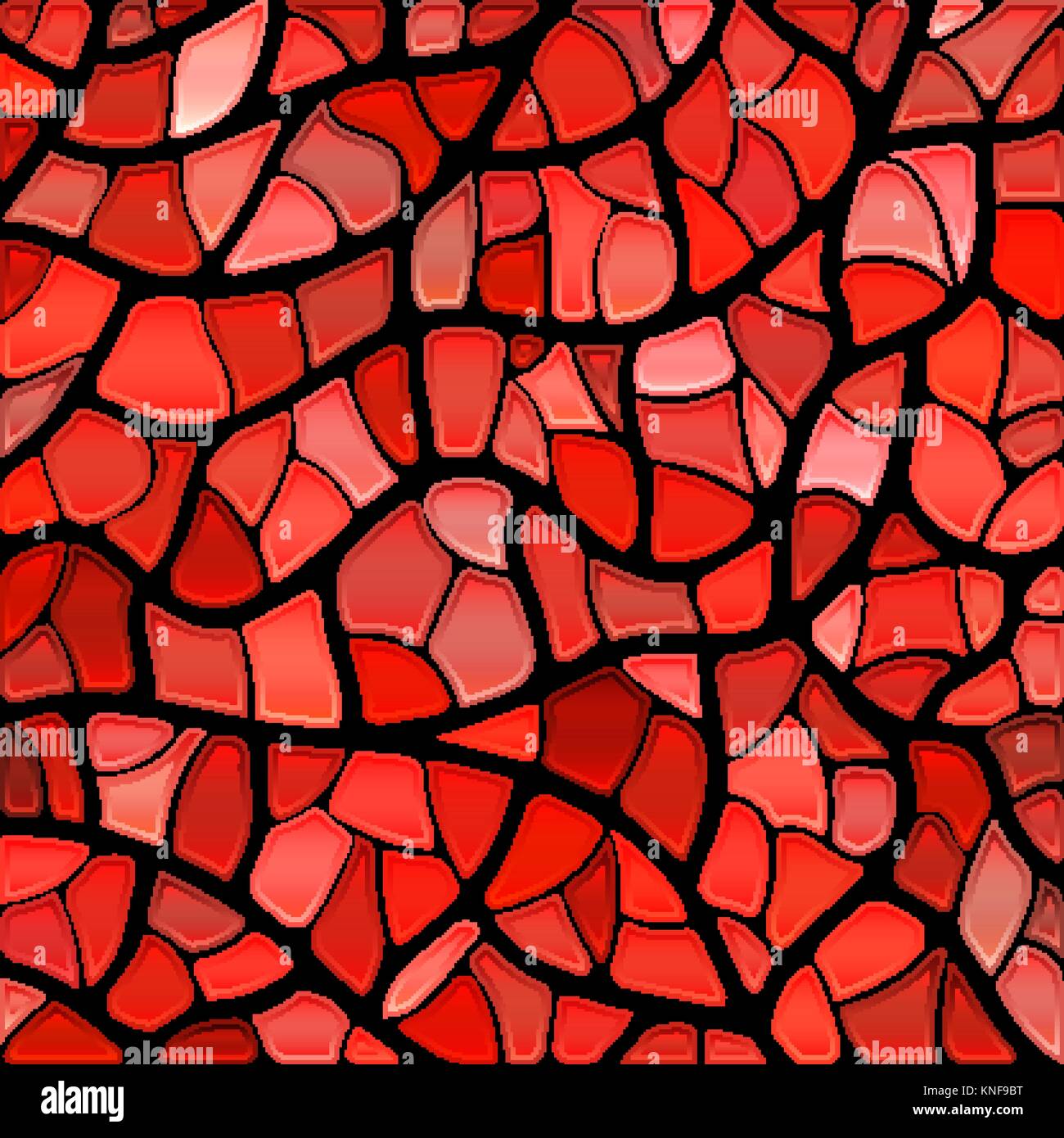 abstract vector stained-glass mosaic background - bright red Stock ...