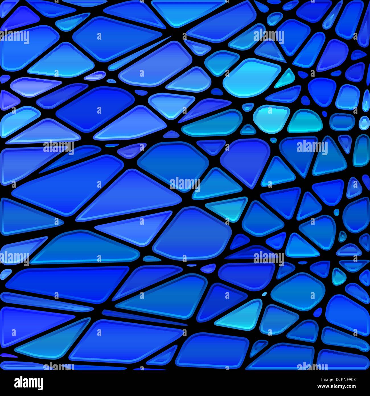 abstract vector stained-glass mosaic background - bright blue Stock ...