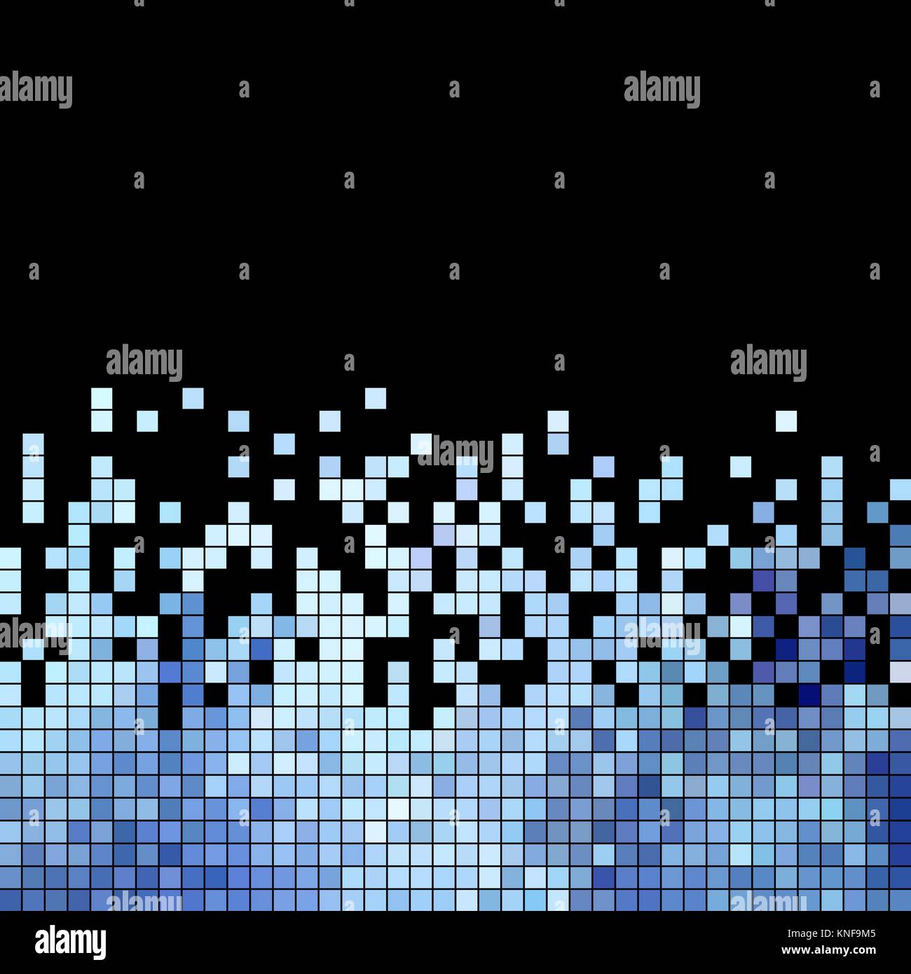 abstract vector square pixel mosaic background - blue Stock Vector ...