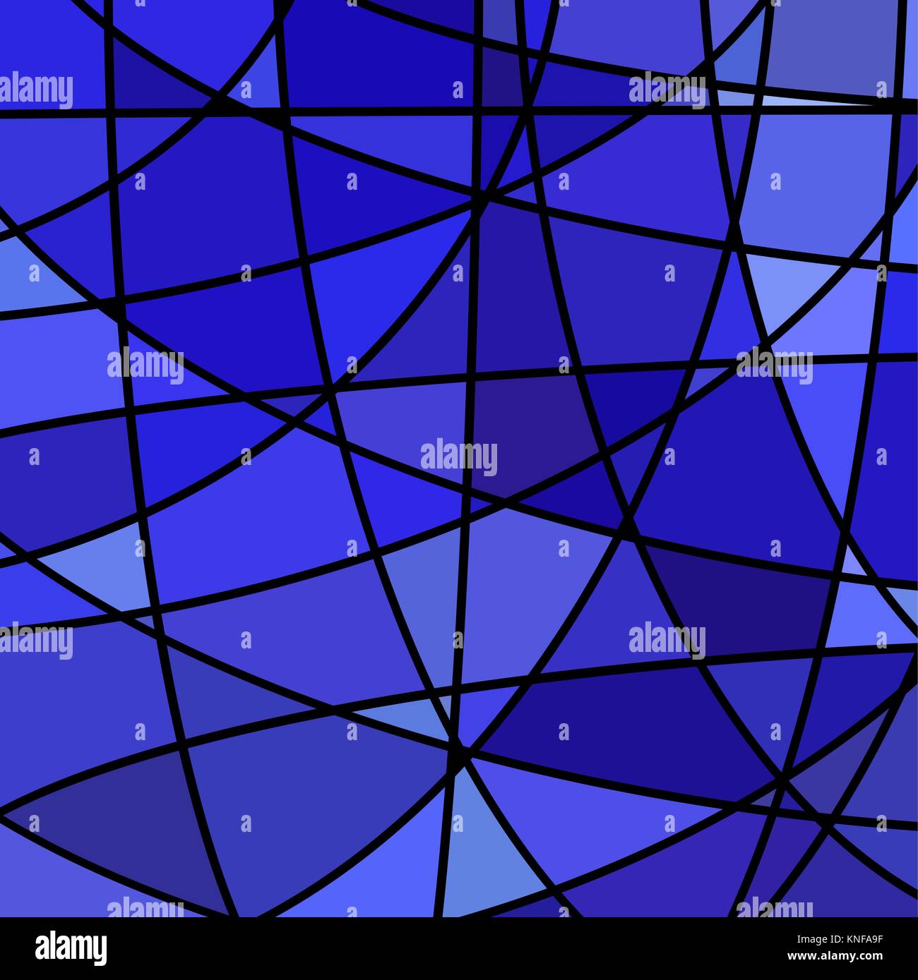 abstract vector stained-glass mosaic background - bright blue Stock ...