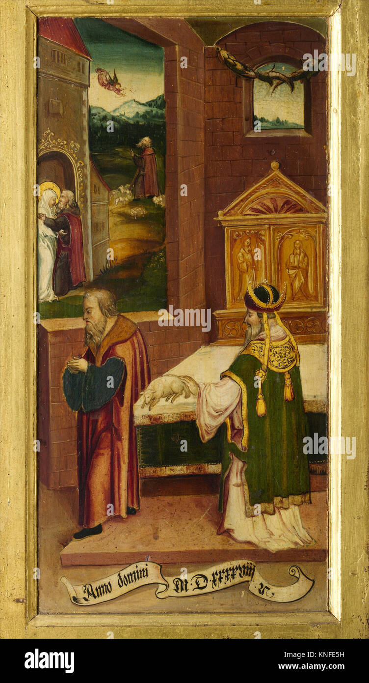 Altarpiece with scenes from the life of the Virgin Stock Photo - Alamy
