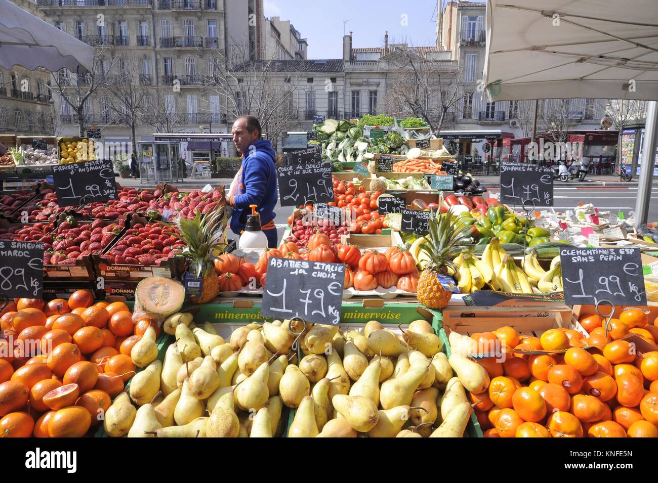 Marseille (France), street market in Avenue du Prado Stock Photo