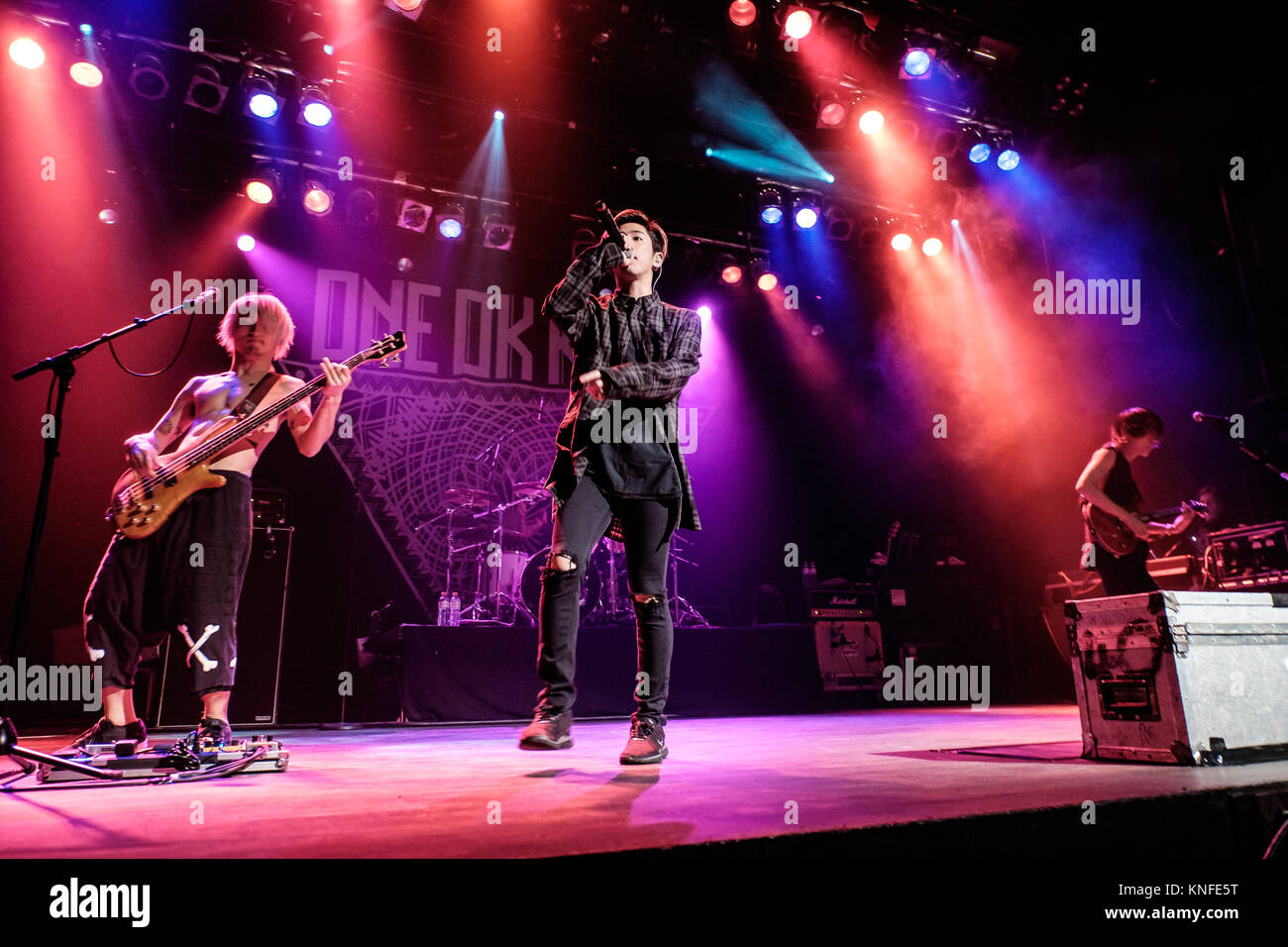 The Japanese rock band ONE OK ROCK performs a live concert at X