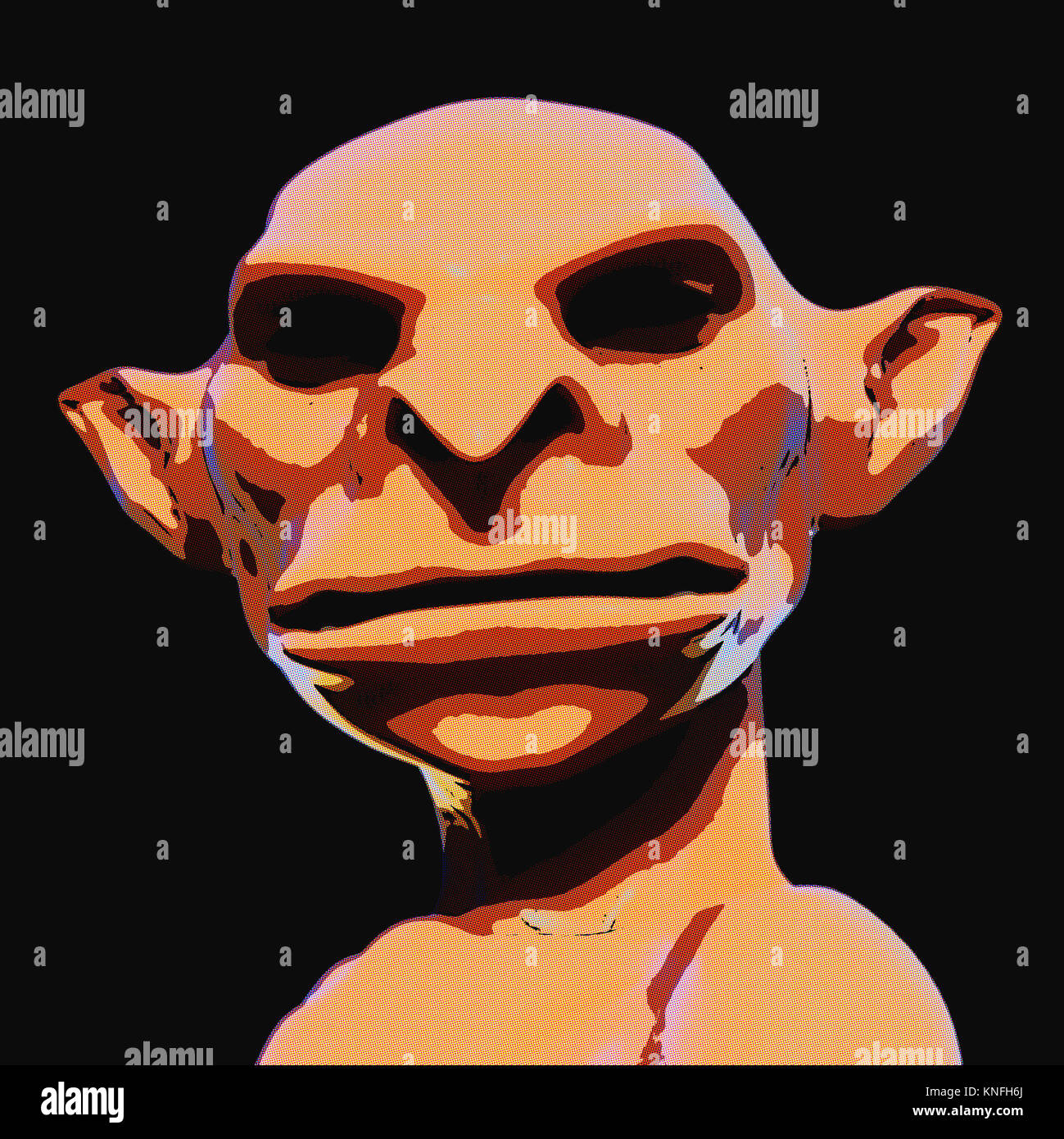 Digital 3D Illustration of a creepy Creature Stock Photo
