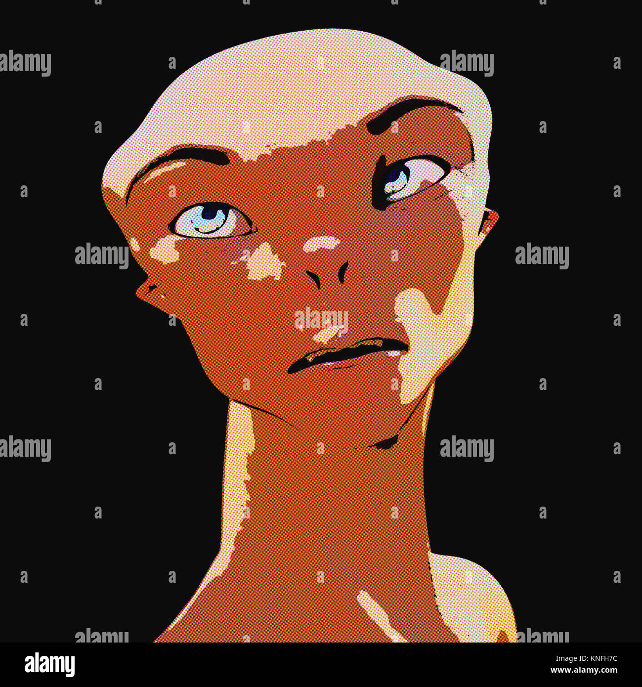 Digital 3D Illustration of a creepy Creature Stock Photo
