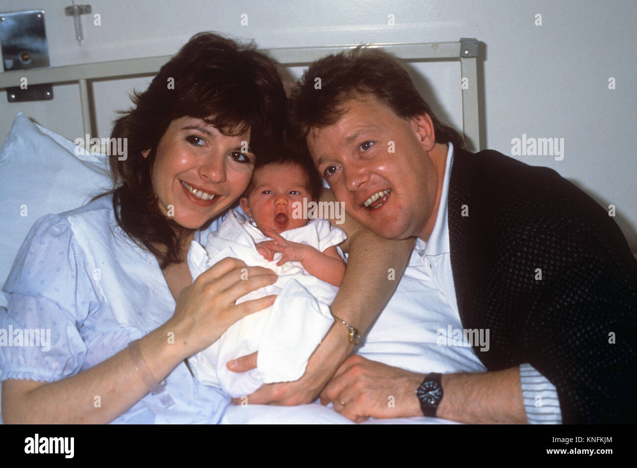 Keith Chegwin and Maggie Philbin show off their fourdayold daughter