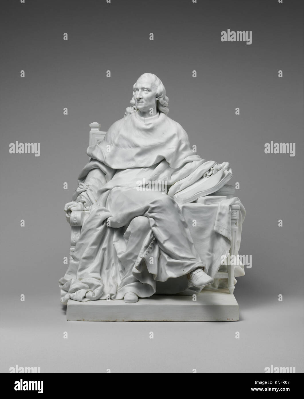 Charles de Secondat, Baron de Montesquieu (1689 1755) MET DP156480 188928 Manufactory: S?vres Manufactory, French, 1740?present, Modeler: After a model by Clodion (Claude Michel), French, Nancy 1738?1814 Paris, Charles de Secondat, Baron de Montesquieu (1689?1755), ca. 1784, Hard-paste biscuit porcelain, Overall (confirmed): 14 x 11 1/4 x 10 5/16 in. (35.6 x 28.6 x 26.2 cm); Base: 9 9/16 x 8 3/4 in. (24.3 x 22.2 cm). The Metropolitan Museum of Art, New York. Gift of John A. Rutherfurd, 1905 (05.11) Stock Photo
