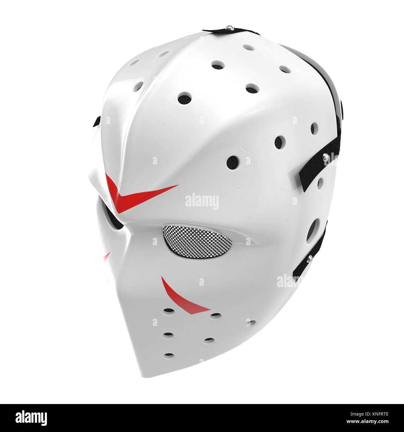 vintage hockey mask on white. 3D illustration Stock Photo Alamy
