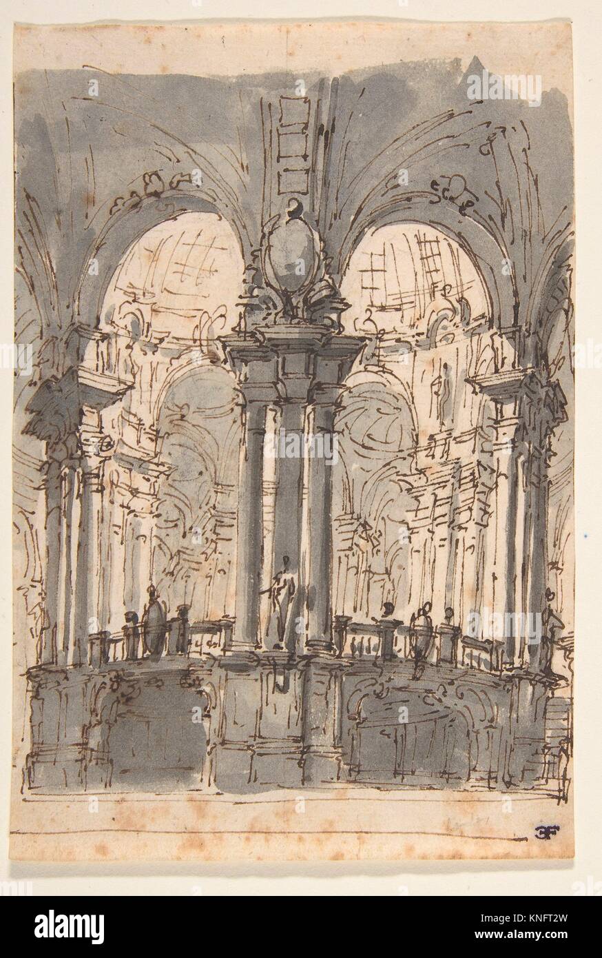 Design for Stage Set. Artist: Attributed to Giovanni Battista Natali III (Italian, Pontremoli, Tuscany 1698-1765 Naples); Date: 1698-1765; Medium: Stock Photo