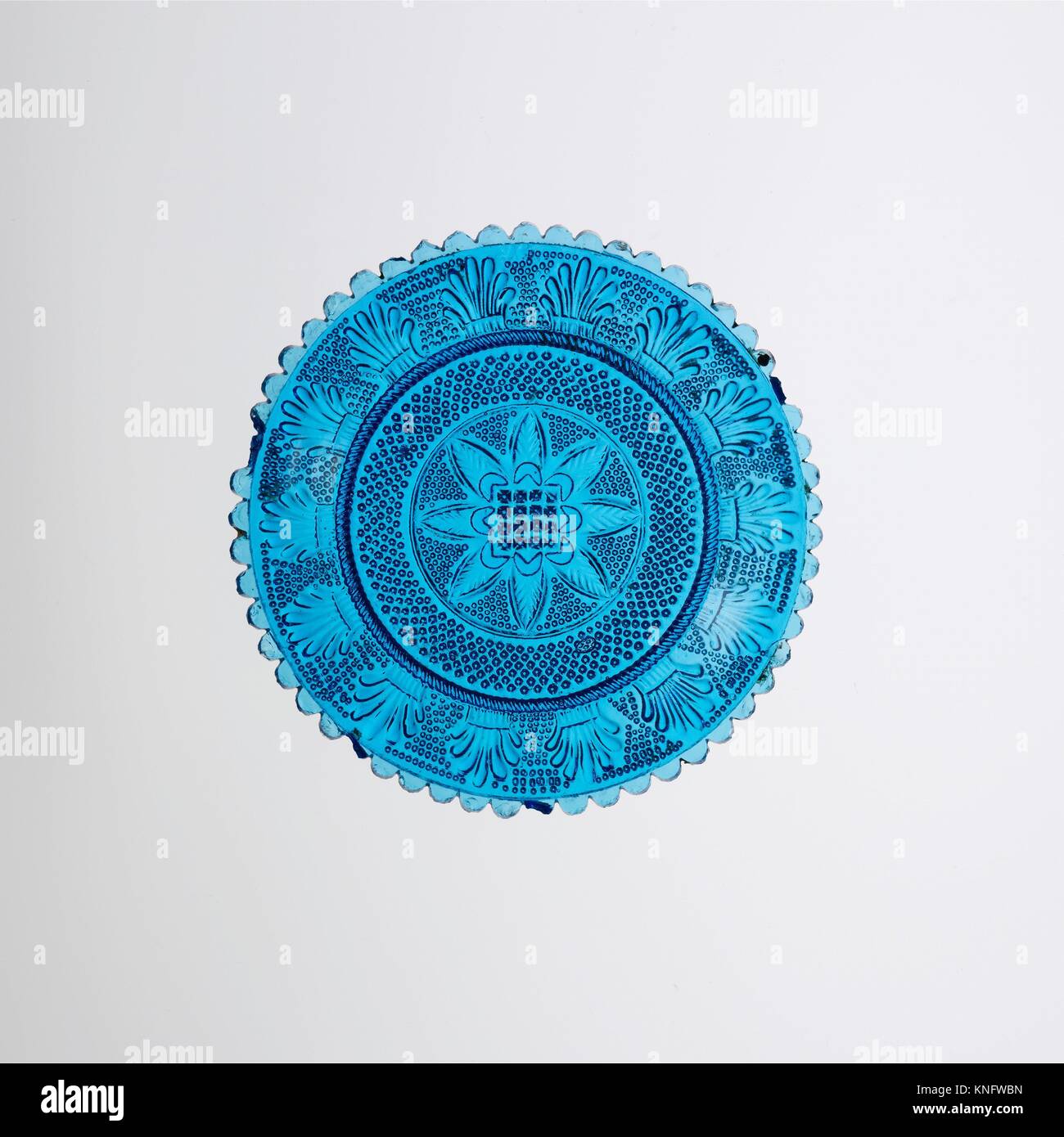 Cup Plate. Date 182560; Medium Lacy pressed glass; Dimensions