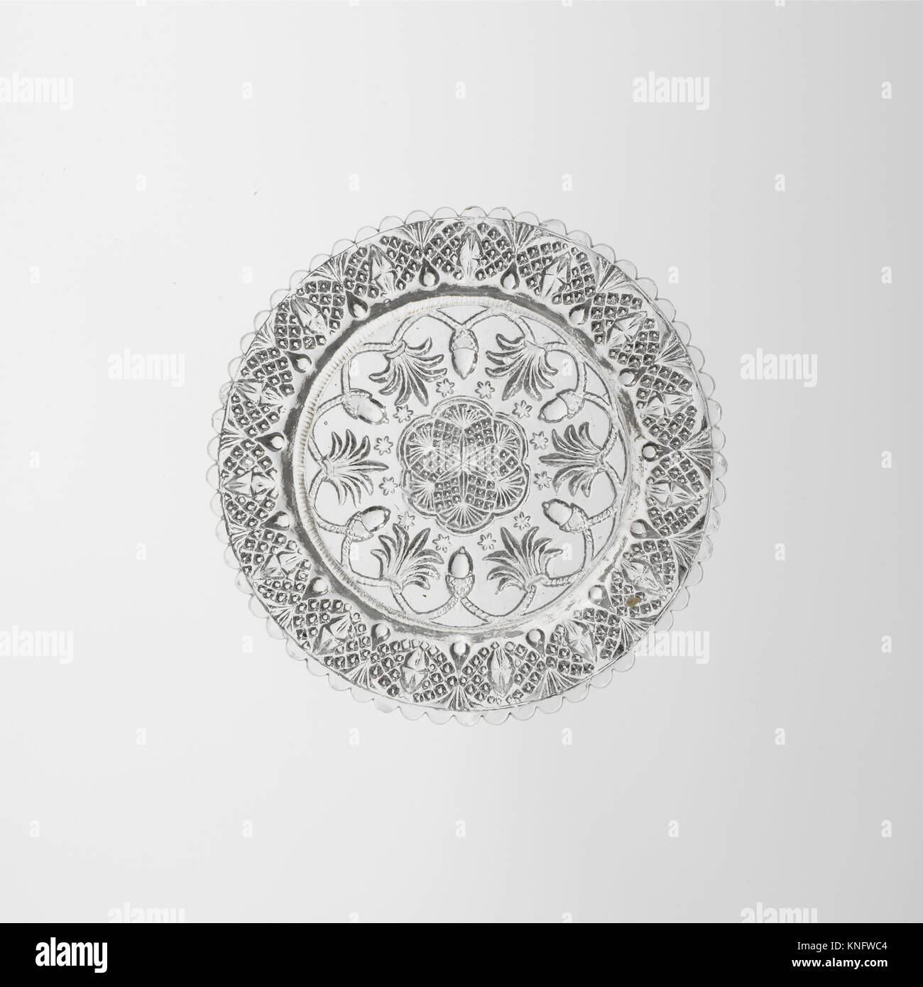 Cup Plate. Date 182560; Medium Lacy pressed glass; Dimensions