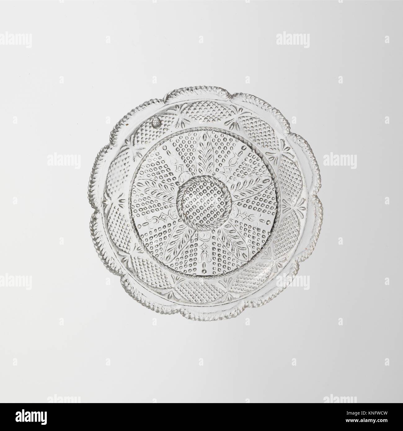 Cup Plate. Date 182560; Medium Lacy pressed glass; Dimensions