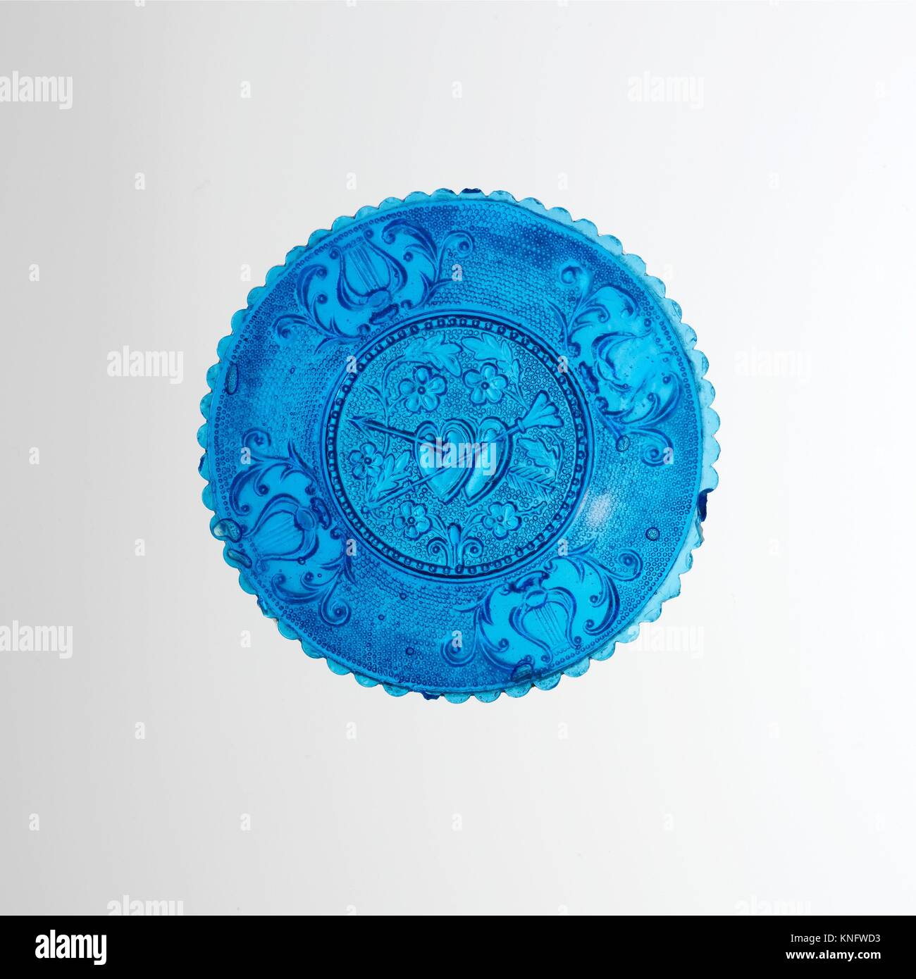 Cup Plate. Date 182560; Medium Lacy pressed glass; Dimensions