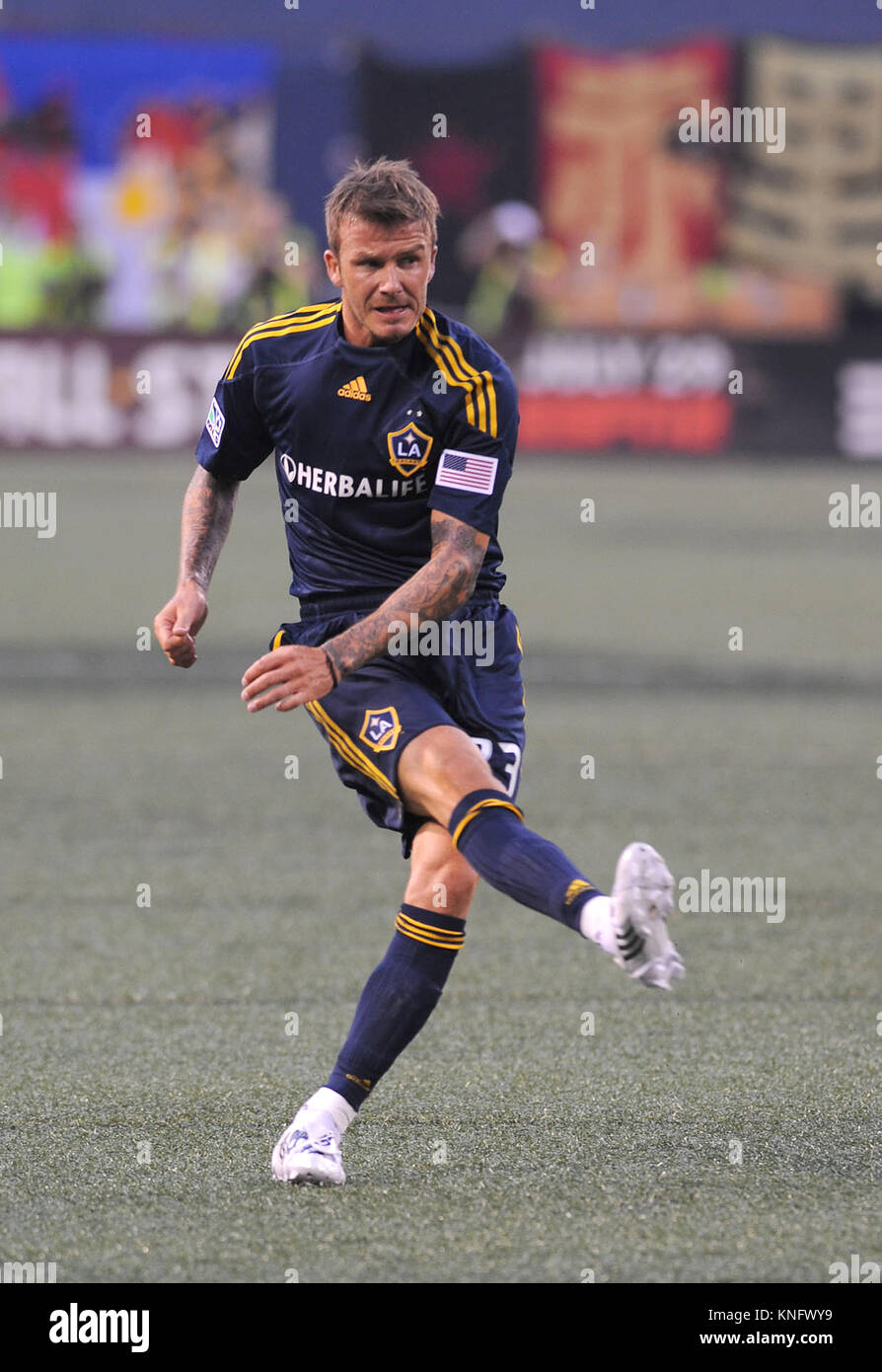 David Beckham Rrl David Beckham with the LA Galaxy plays against the NY Red Bulls in his ...