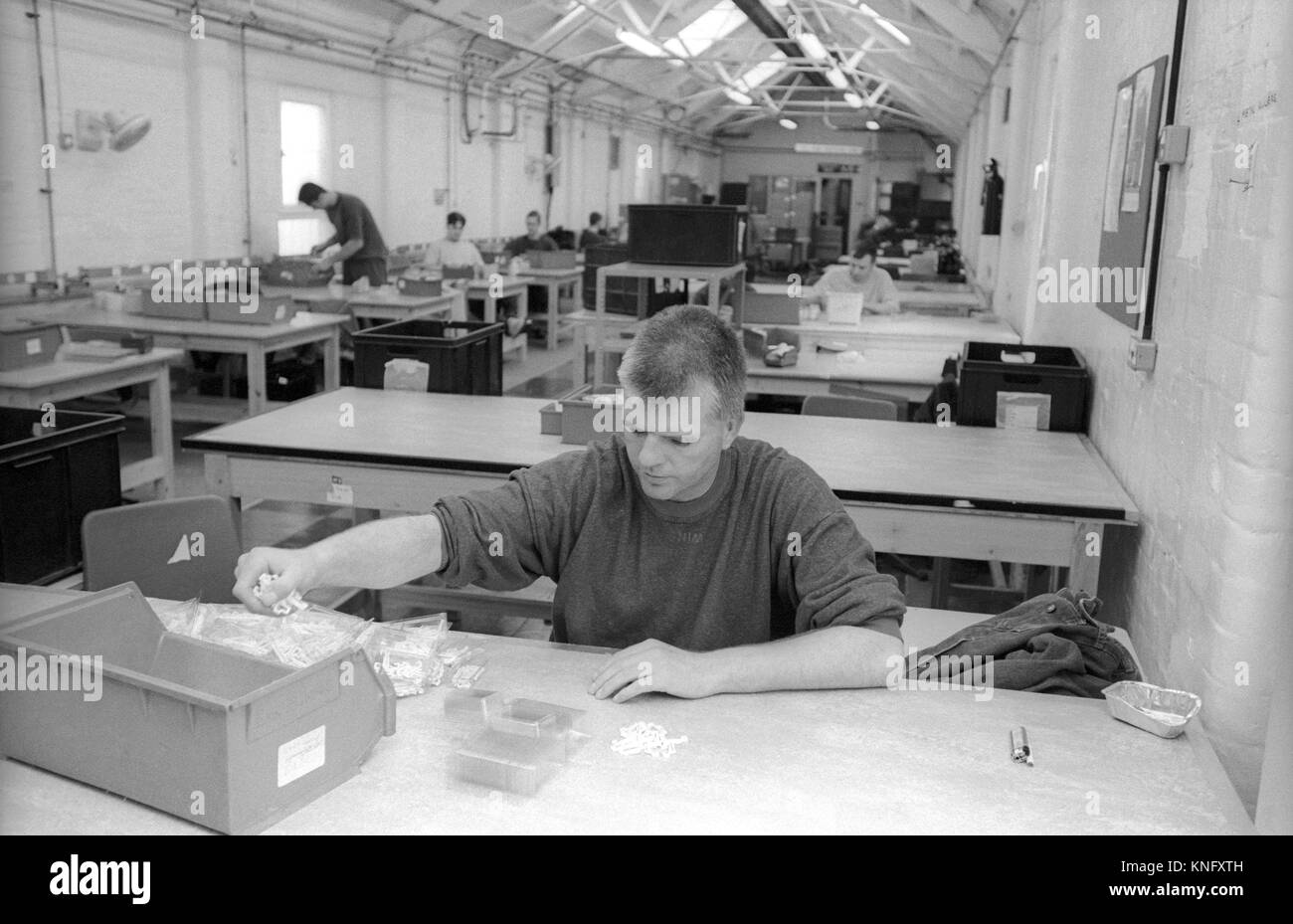 Prisoners at work in prison HMP Winchester, Winchester