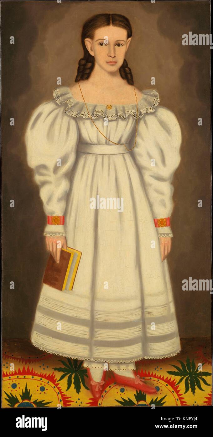 Girl of the Bangs-Phelps Family. Artist: Erastus Salisbury Field (1805-1900); Date: ca. 1848; Medium: Oil on canvas; Dimensions: 58 3/4 x 30 1/4 in. Stock Photo
