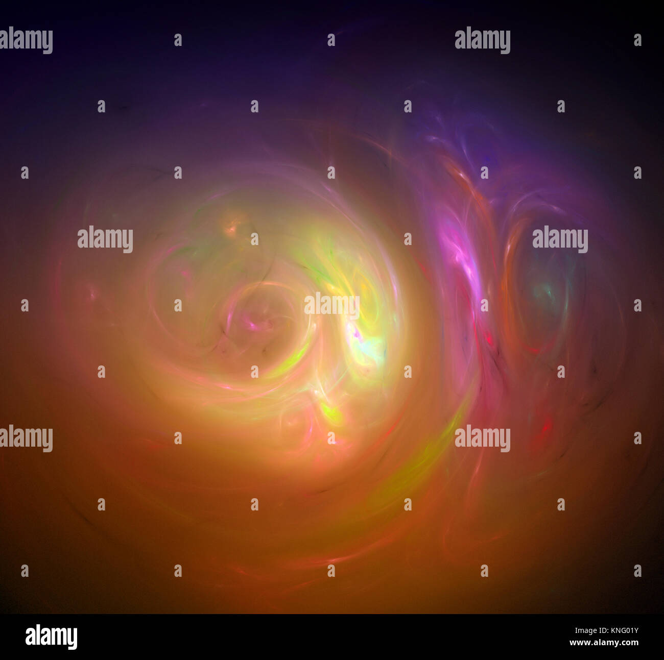 Flame fractal, digitally generated image Stock Photo
