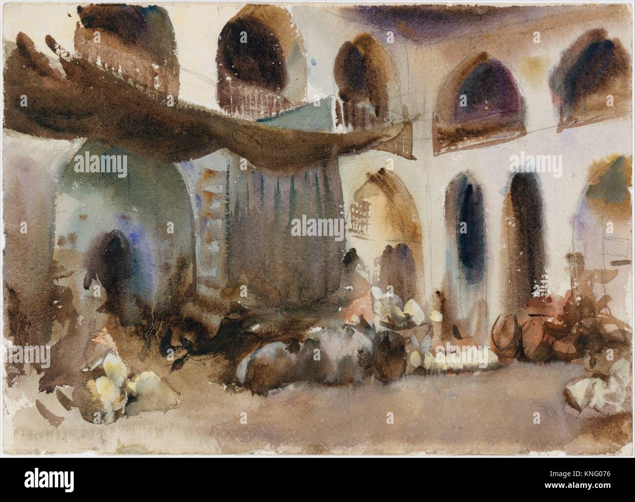 Market Place. Artist John Singer Sargent (American, Florence 18561925