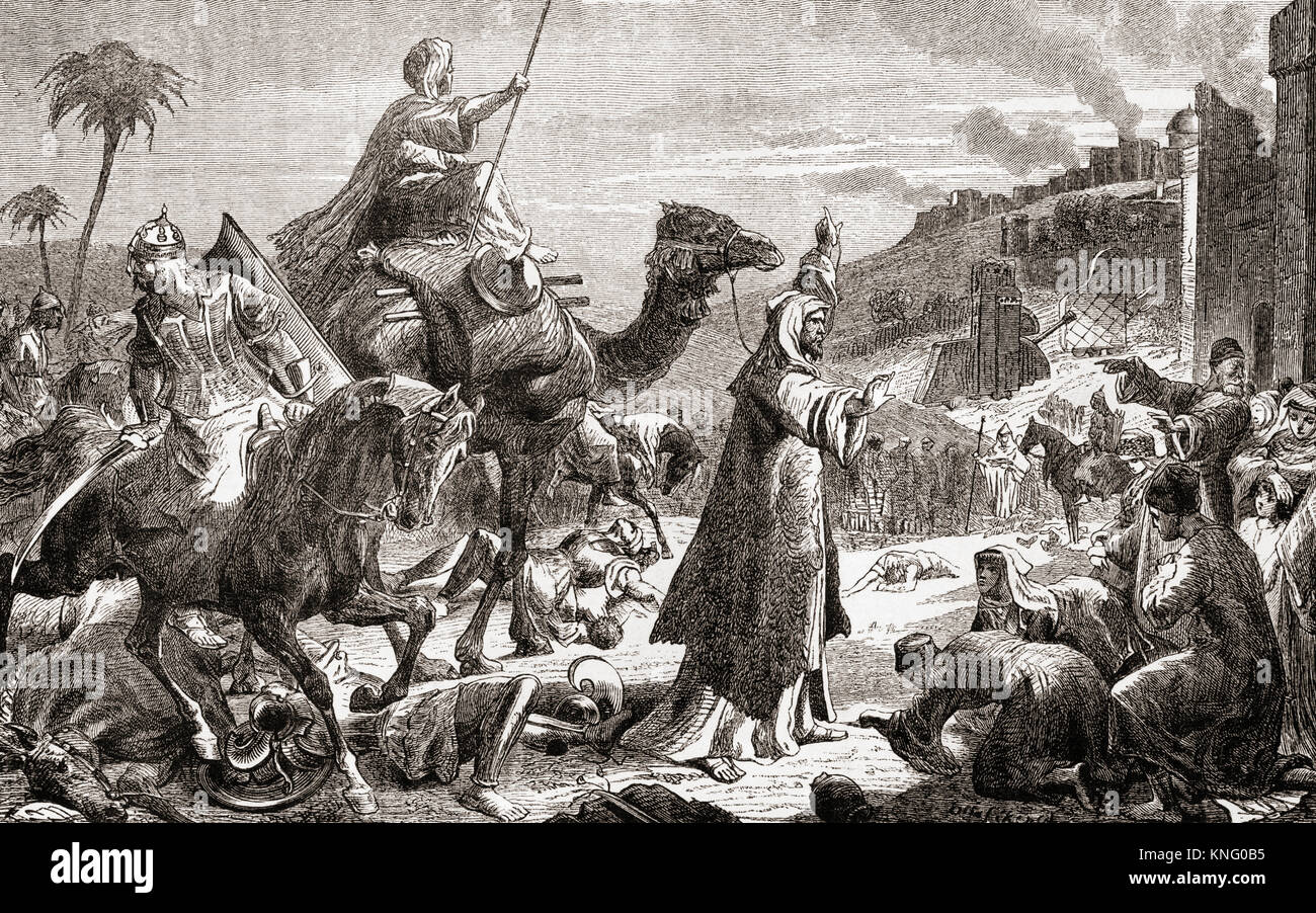 The entry of Umar into Jerusalem, 638. Umar, also spelled Omar, c. 584 ...