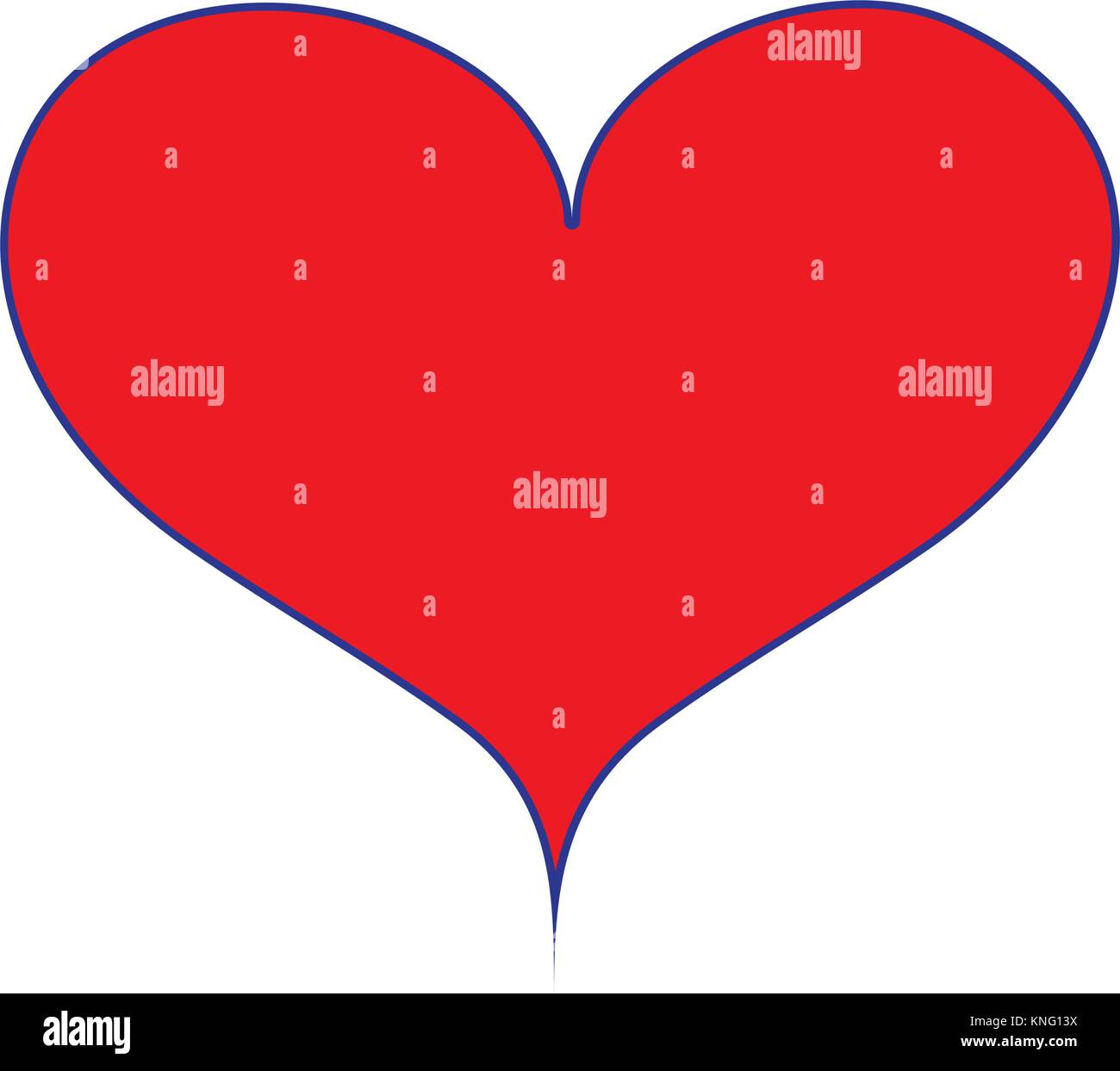 line color heart symbol of love and passion design Stock Vector Image ...