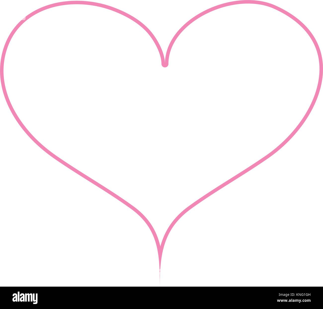 color line heart symbol of love and passion design Stock Vector Image ...