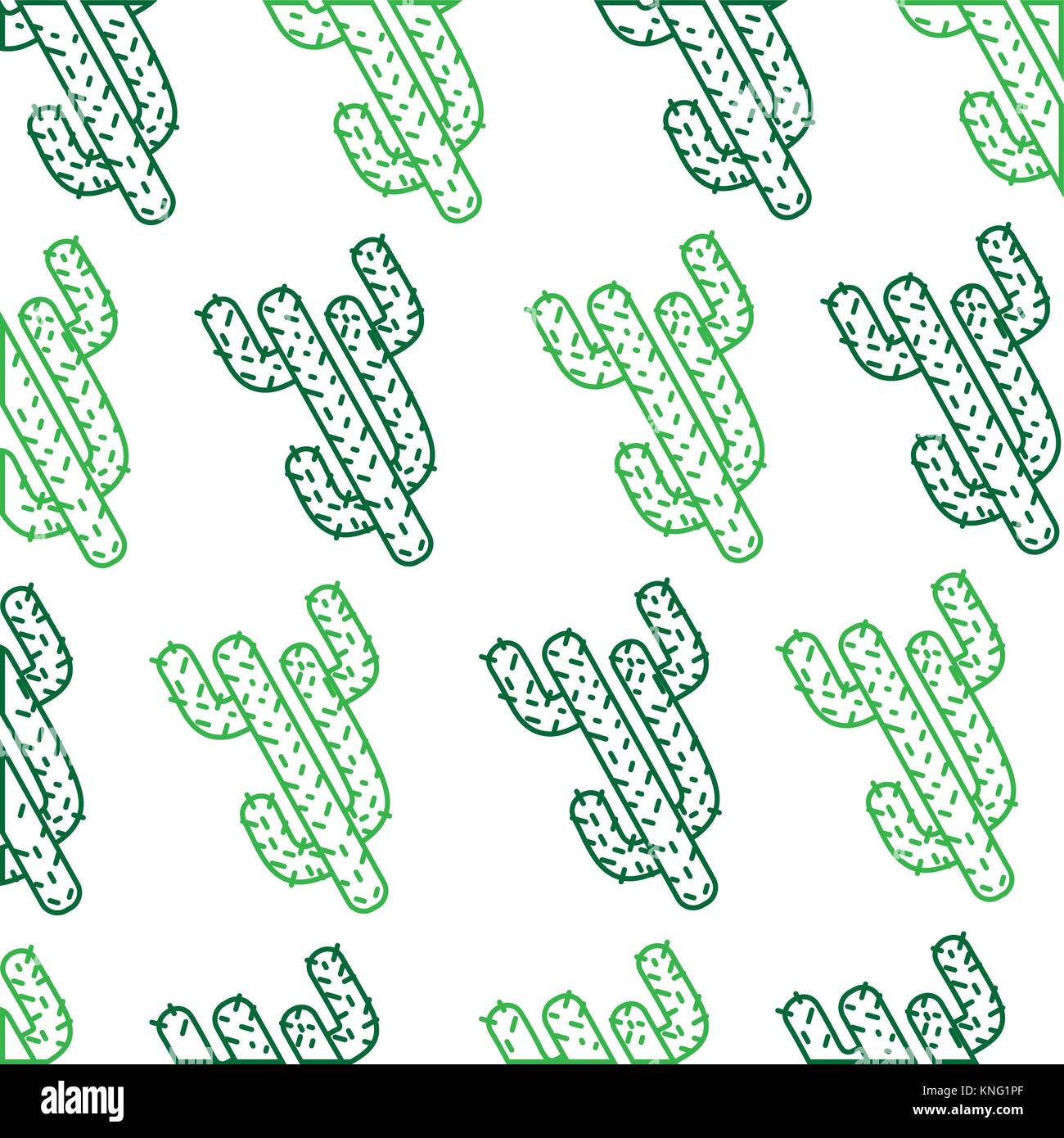color line natural cactus plants background design Stock Vector Image ...