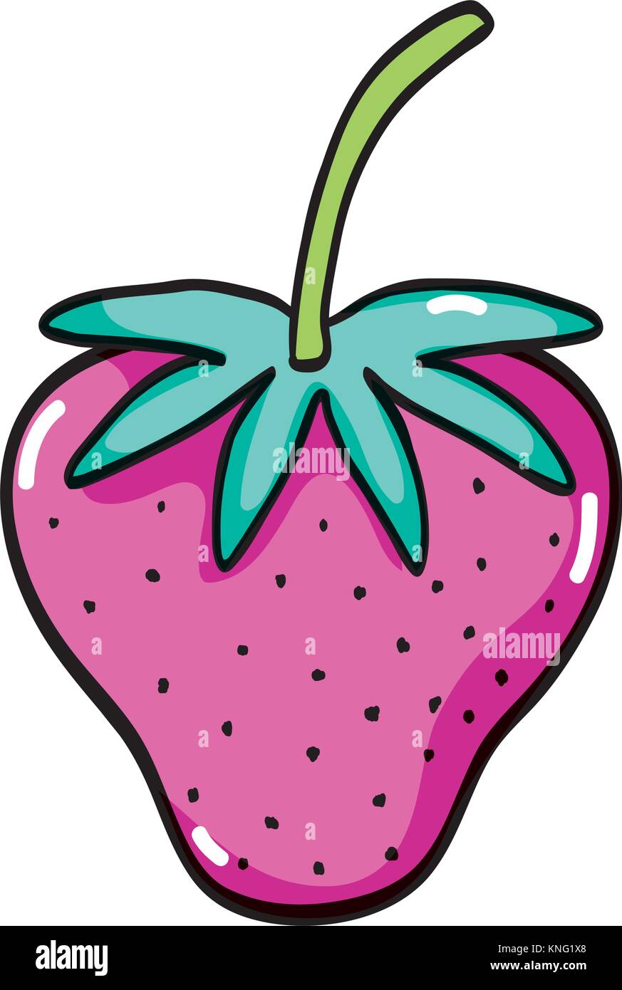 delicious strawberry fresh and organic fruit Stock Vector Image & Art ...