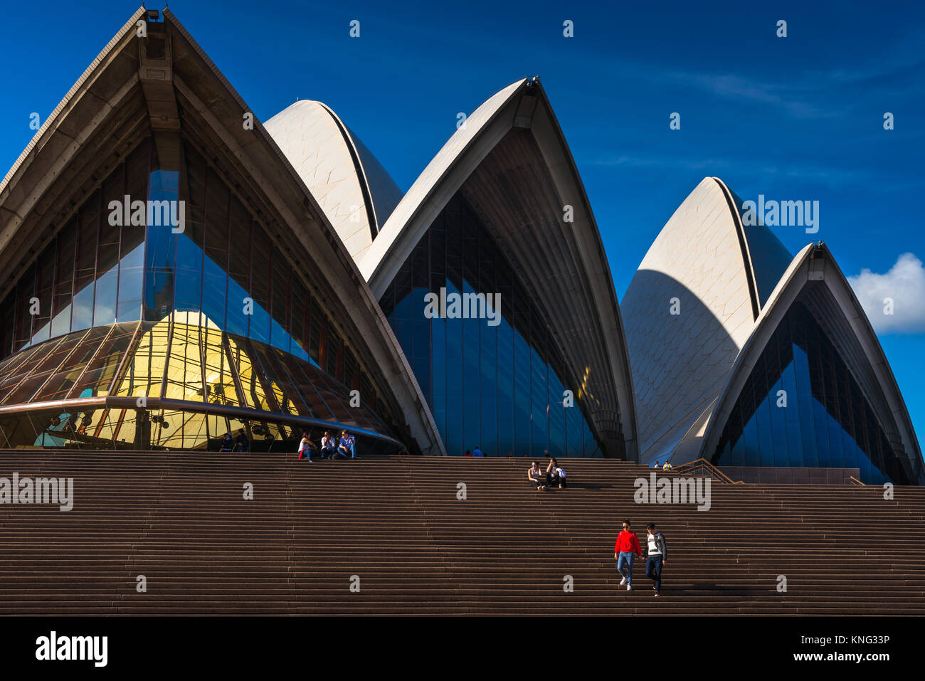 Iconic Sydney Opera House, front view. New South Wales, Australia. Stock Photo