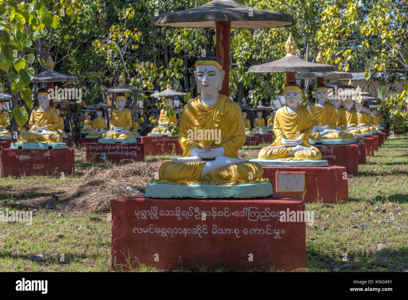 Maha Bodhi Tahtaung, Monywa, Sagaing, Myanmar, Asia Stock Photo