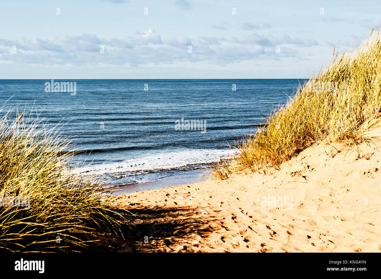 Sylt (Germany): Sea, surf and dunes; Dünen und Strand auf Sylt Stock Photo