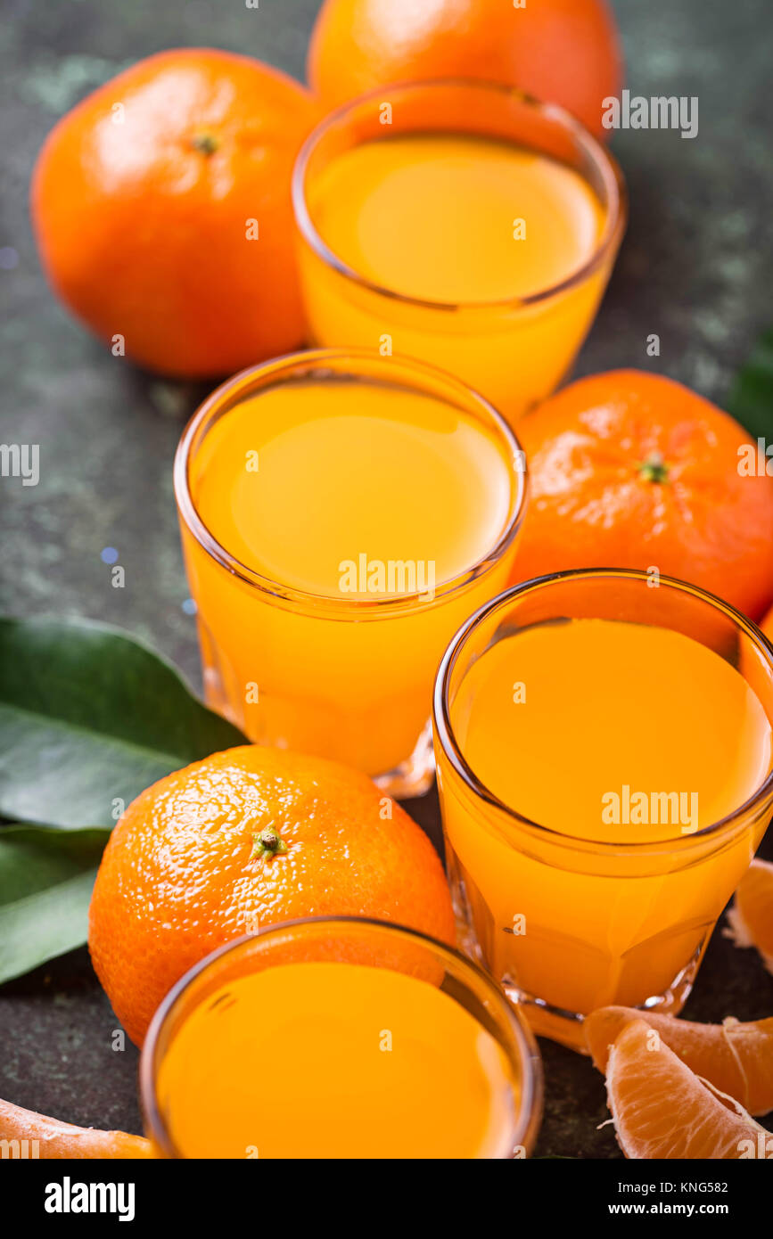 Fresh tangerine juice or liquor Stock Photo Alamy