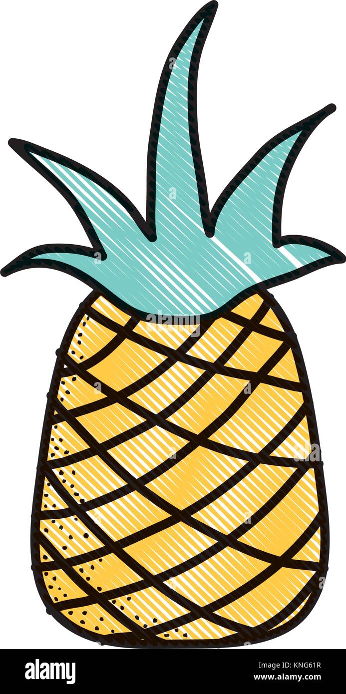 grated delicious pineapple fresh and healthy fruit Stock Vector Image ...