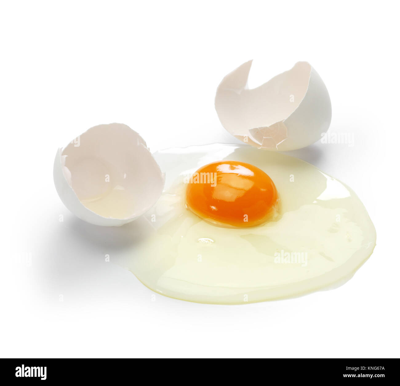 broken egg isolated on white background Stock Photo - Alamy
