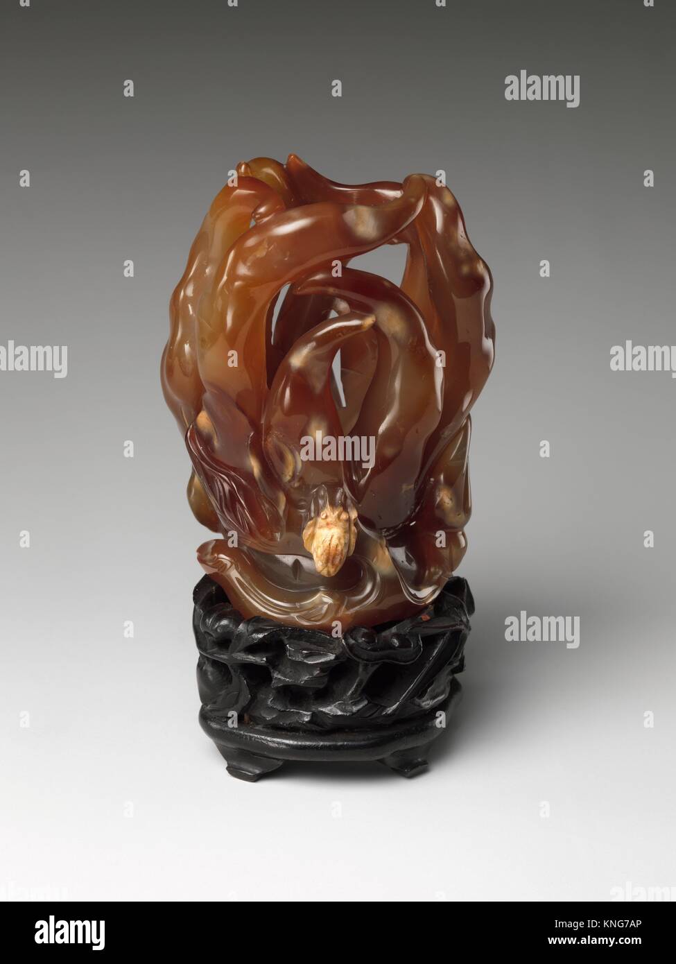 Period: Qing dynasty (1644-1911); Date: 18th century; Culture: China; Medium: Carnelian; Dimensions: H. 4 in. (10.2 cm); Classification: Hardstone Stock Photo