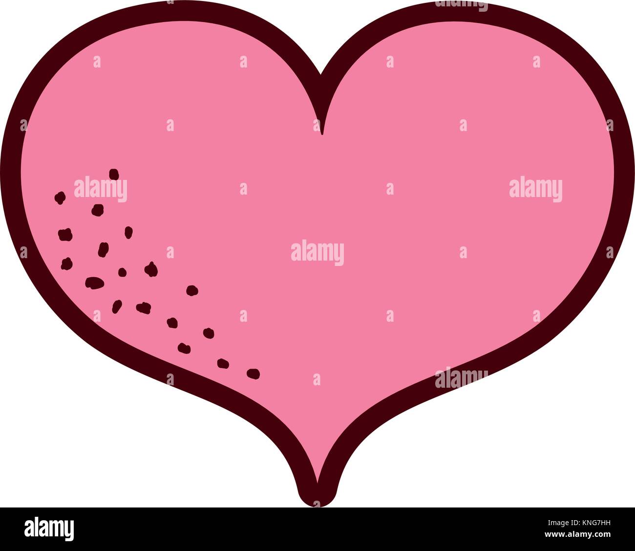 line color heart symbol of love and passion icon Stock Vector Image ...