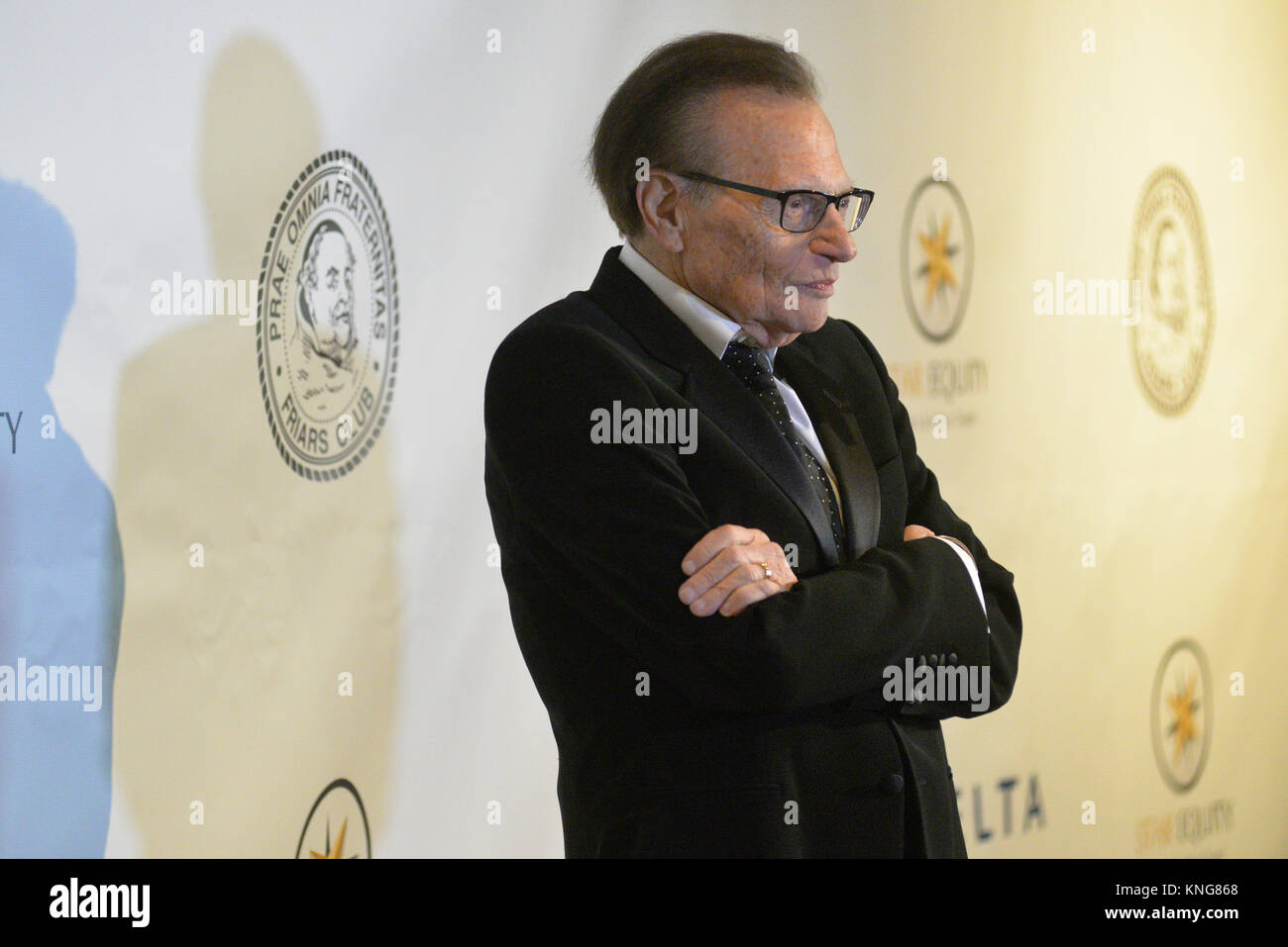 Larry King attends the Friars Club honors Tony Bennett with the Entertainment Icon award at the New York Sheraton Hotel on June 20, 2016 in New York. Stock Photo