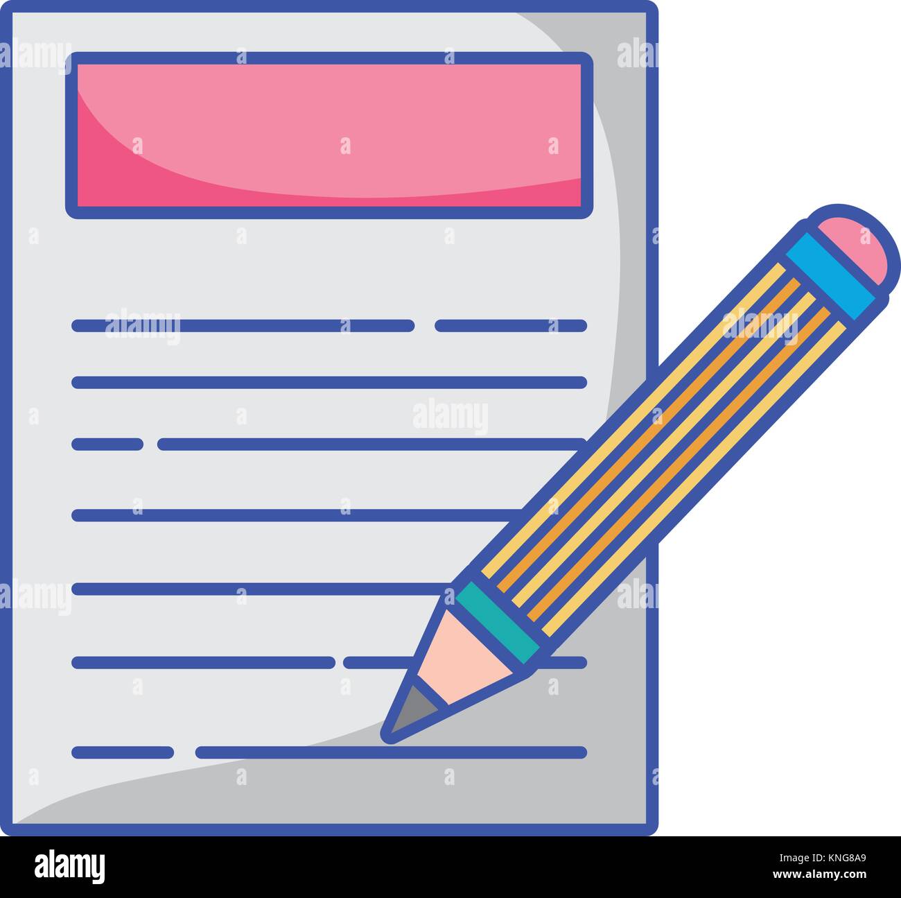 paper document with pencil tool design Stock Vector Image & Art - Alamy