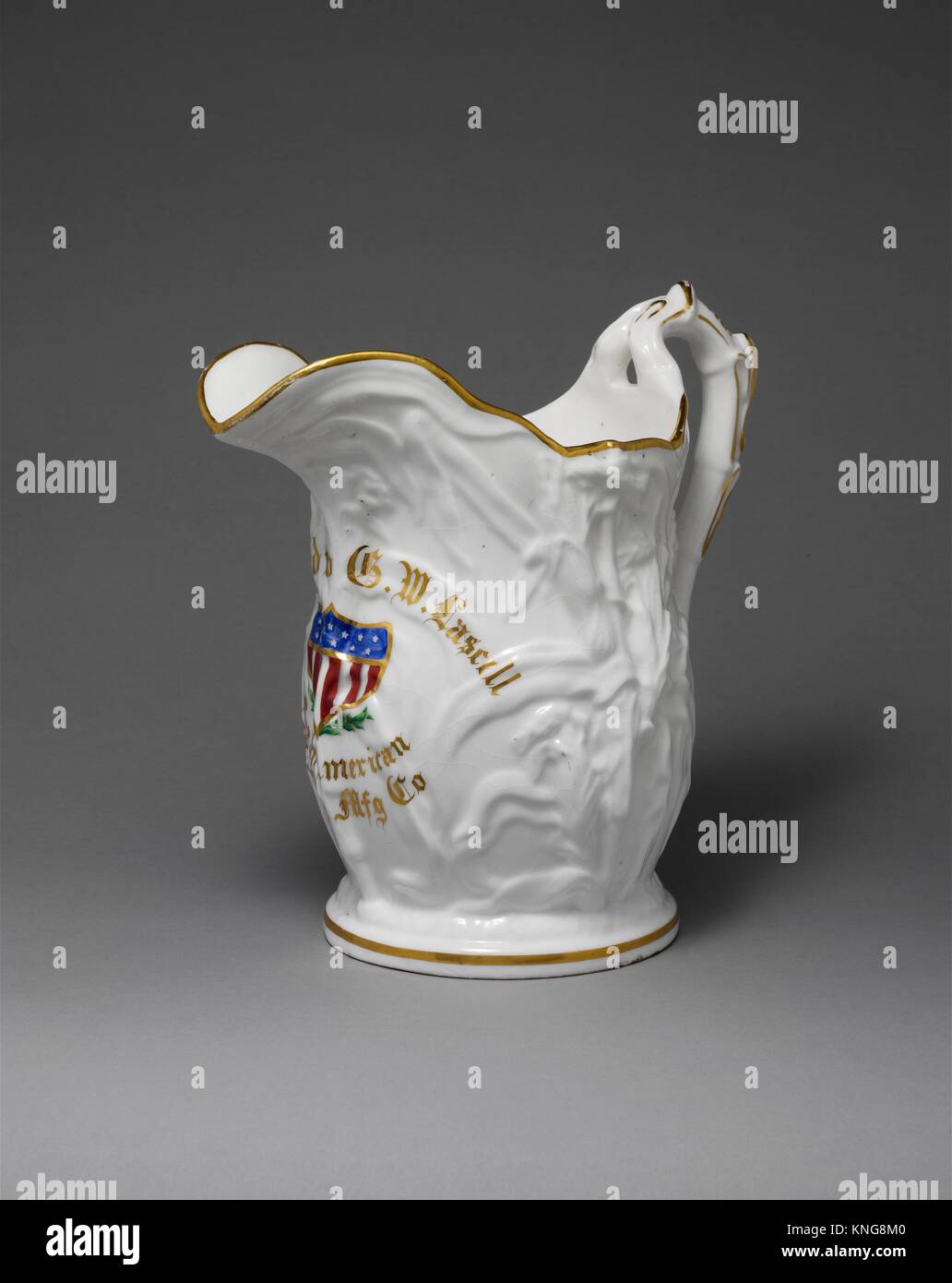 Pitcher. Artist American Porcelain Manufacturing Company (18541857