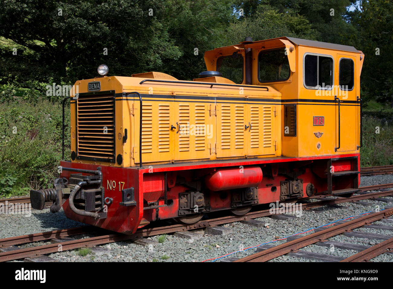 Diesel locomotive no 17 at Welshpool and Llanfair Light Railway, Welshpool,UK Stock Photo