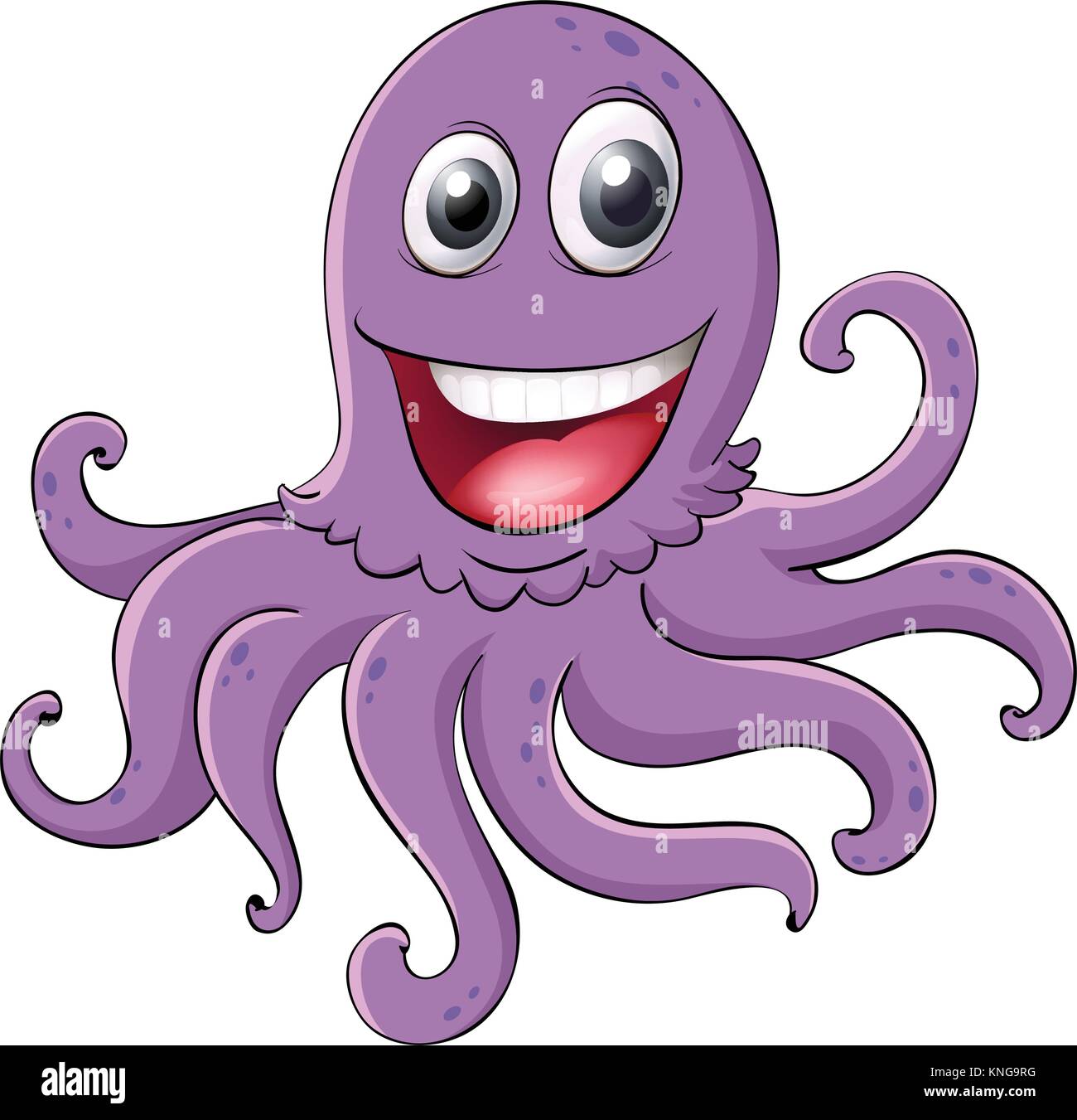 illustration of an octopus on a white background Stock Vector Image ...