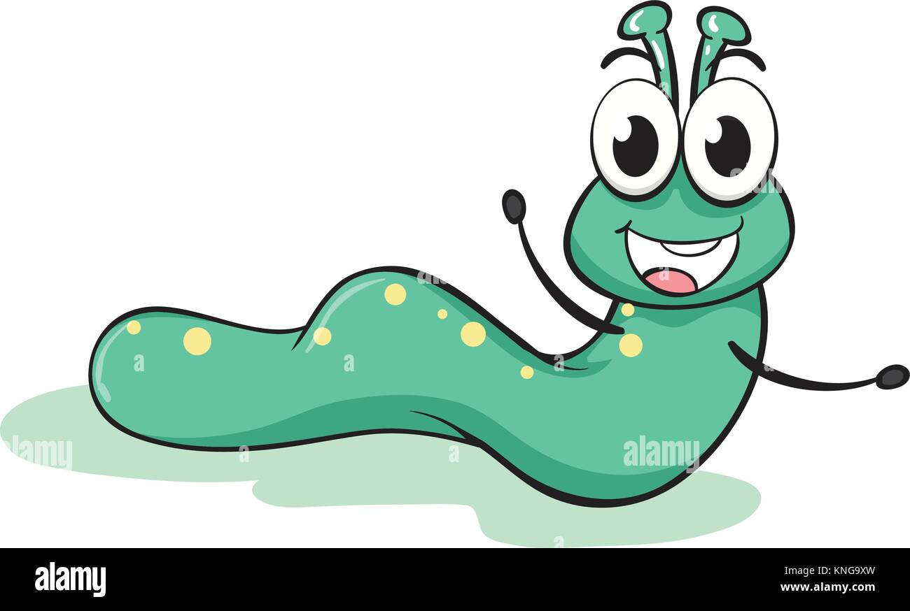 illustration of a caterpillar on a white background Stock Vector Image ...