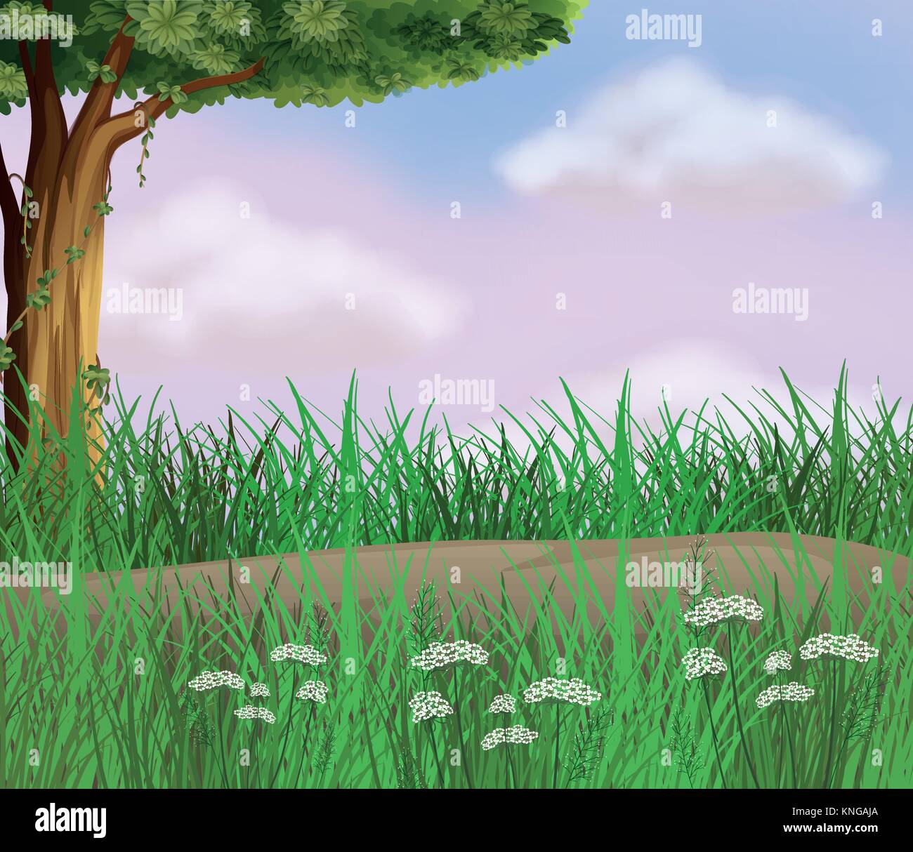 Road grassland Stock Vector Images Alamy