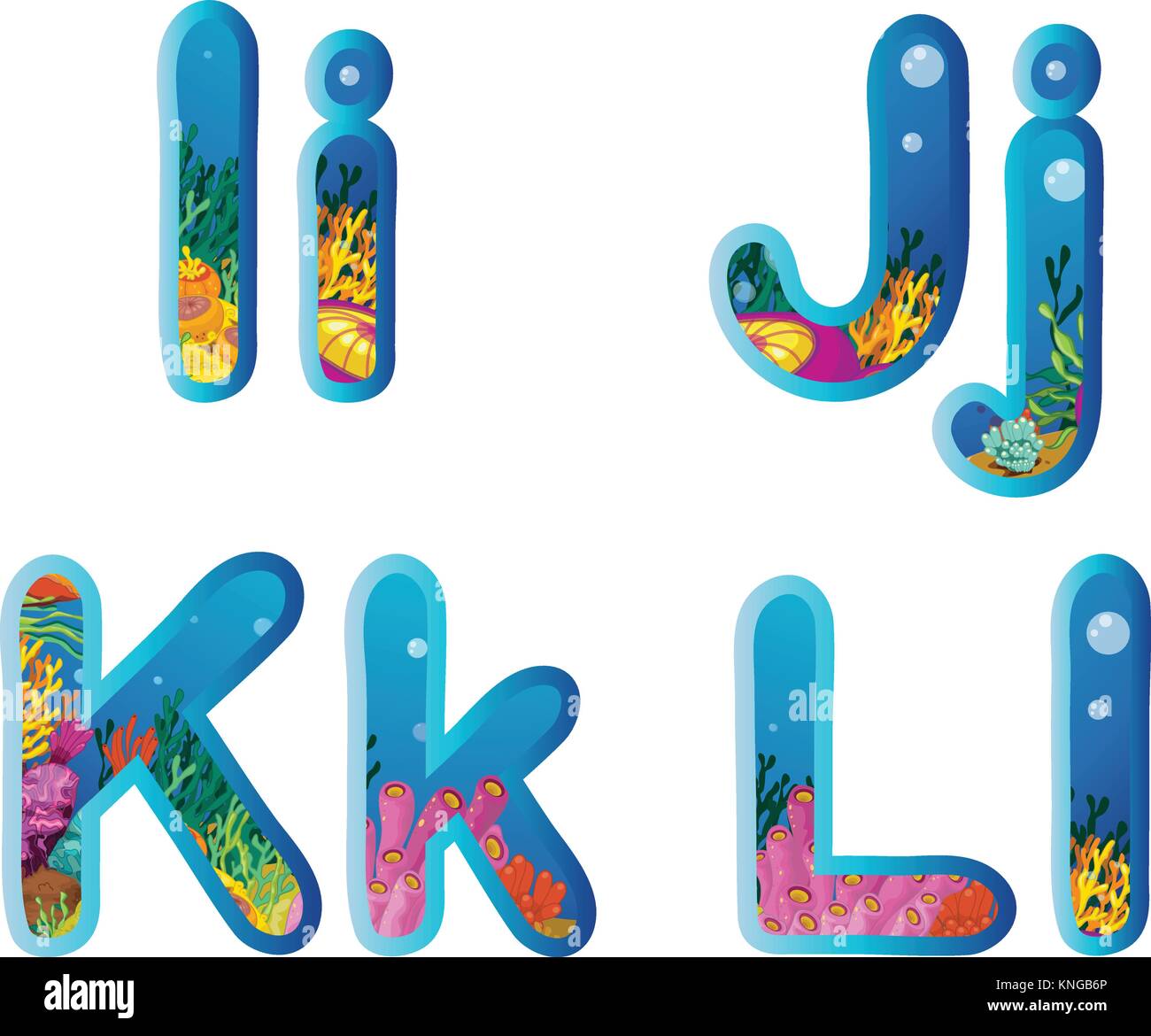 illustration of alphabets on a white background Stock Vector Image ...