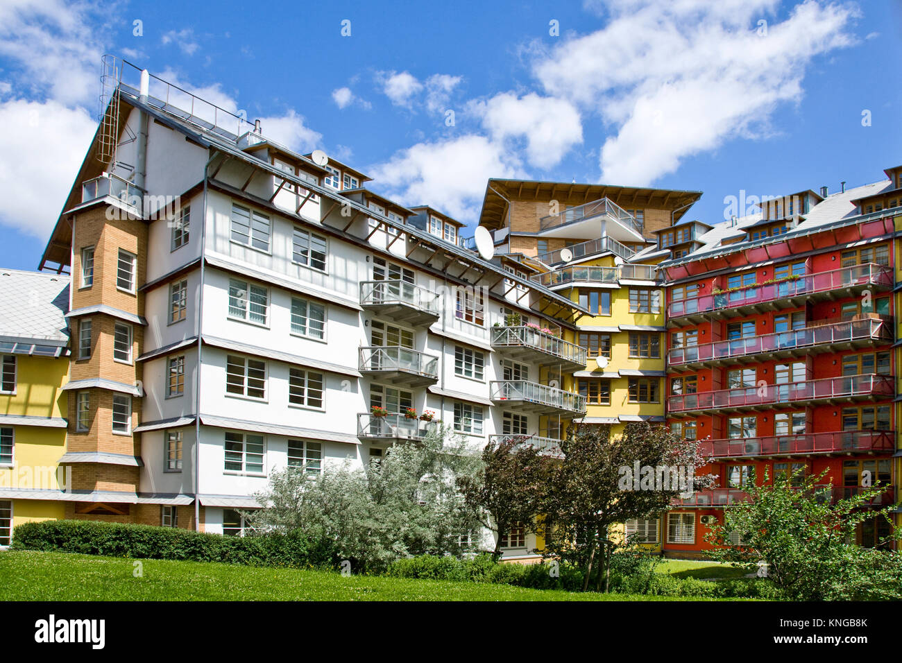 Hvezda living complex, Petriny district, Prague, Czech republic Stock Photo