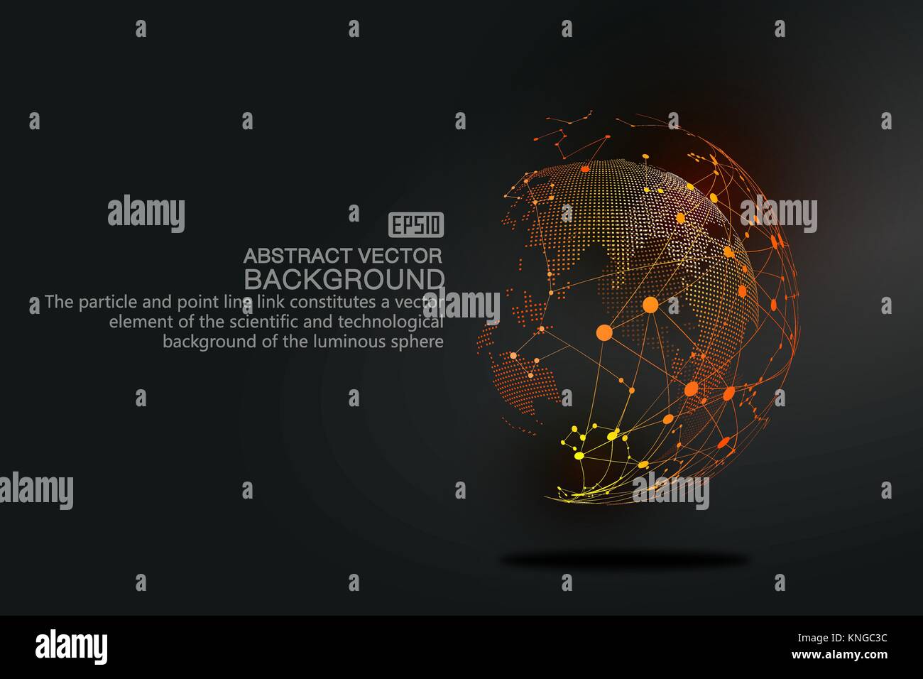 World map point, line, composition, representing the global, network connection,international meaning. Stock Vector