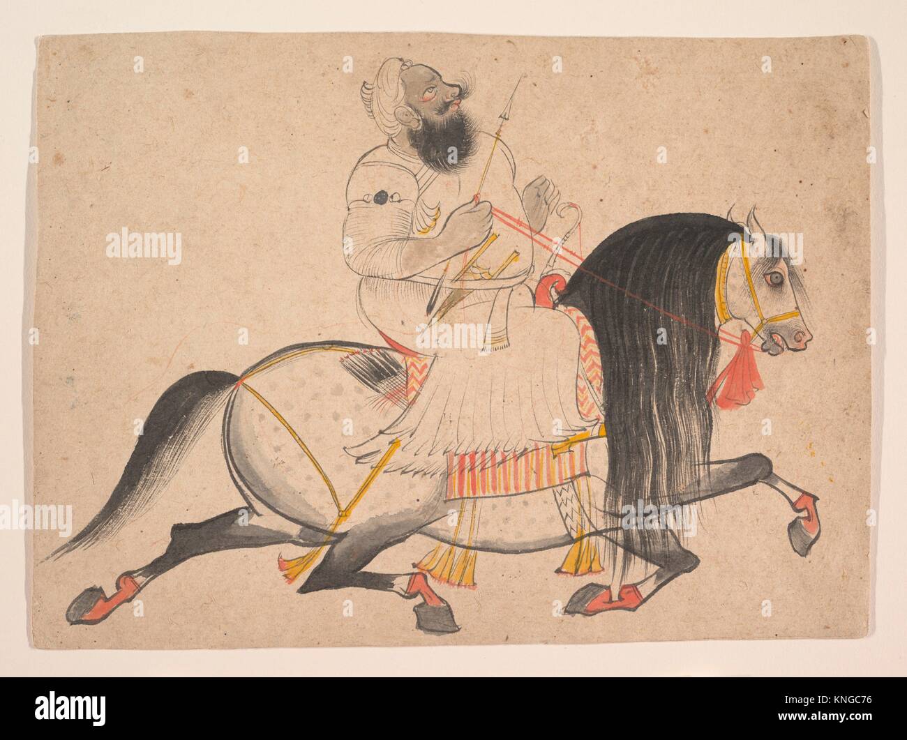 Equestrian Portrait of a Noble. Artist Attributed to Bakhta; Date ca