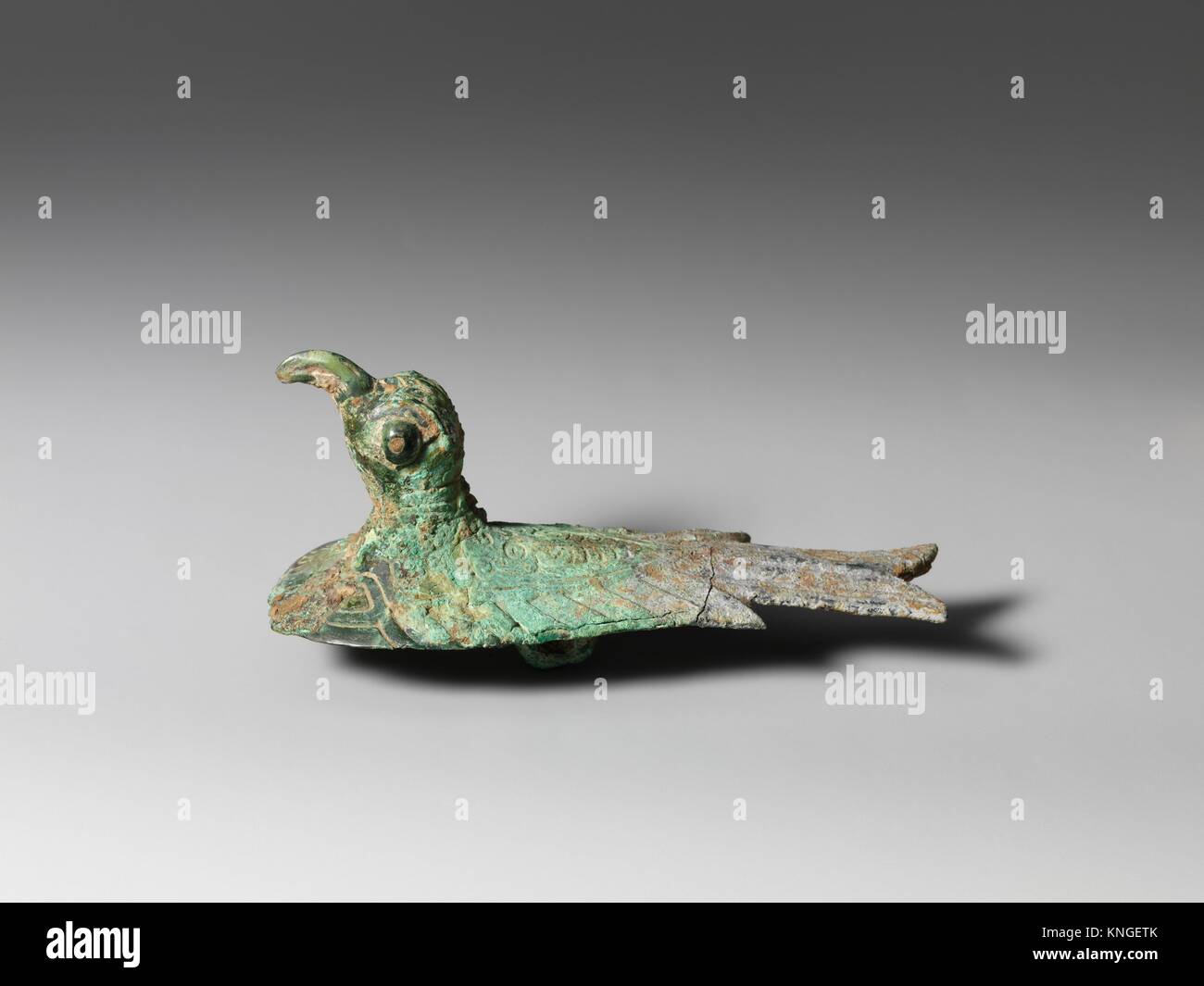 è¥¿á¨é’éŠ…é³¥å½¢é£¾/Fitting in the Shape of a Bird. Period: Western Zhou dynasty (1046-771 B.C.); Date: 11th-10th century B.C; Culture: China; Stock Photo