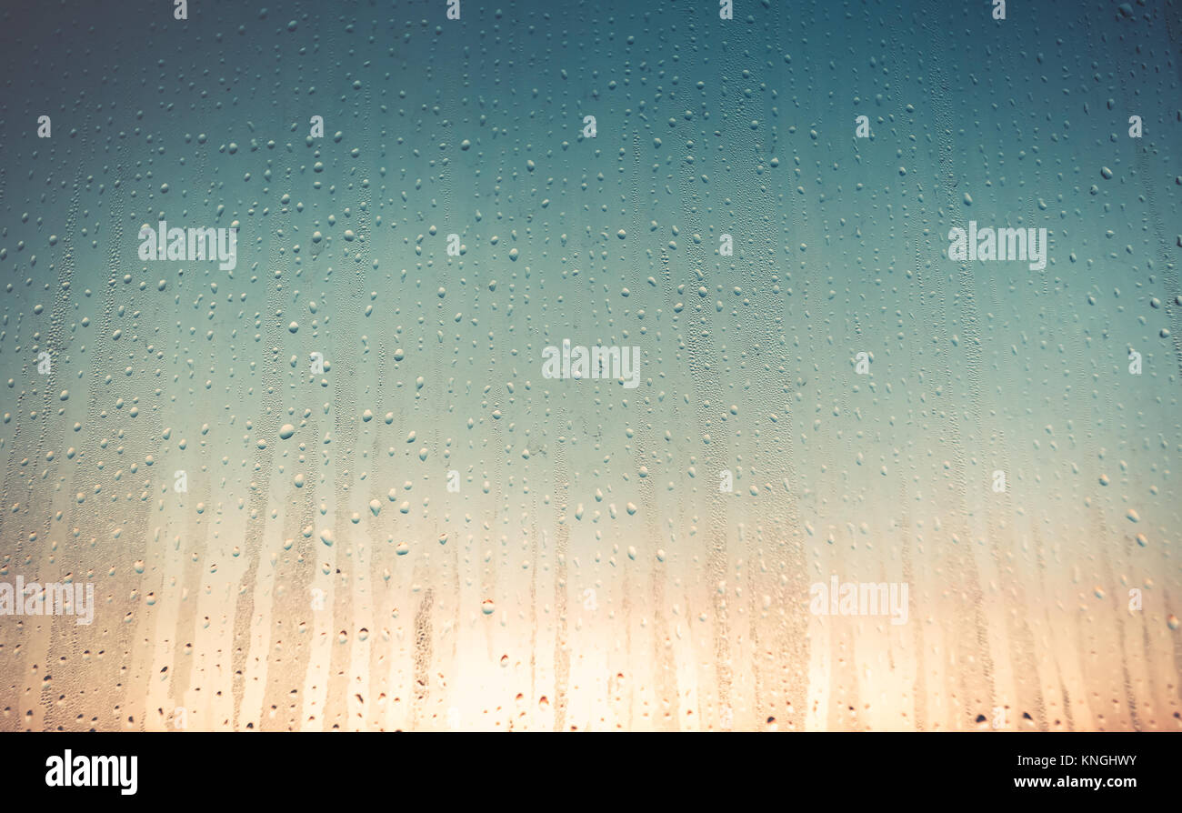 Drops of water on the glass surface. Background Stock Photo - Alamy