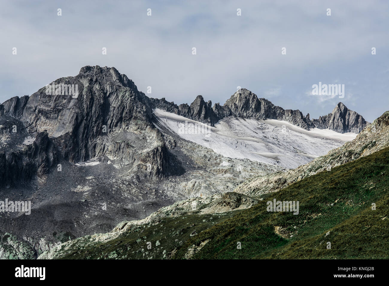 beautiful mountains in the European alps Stock Photo