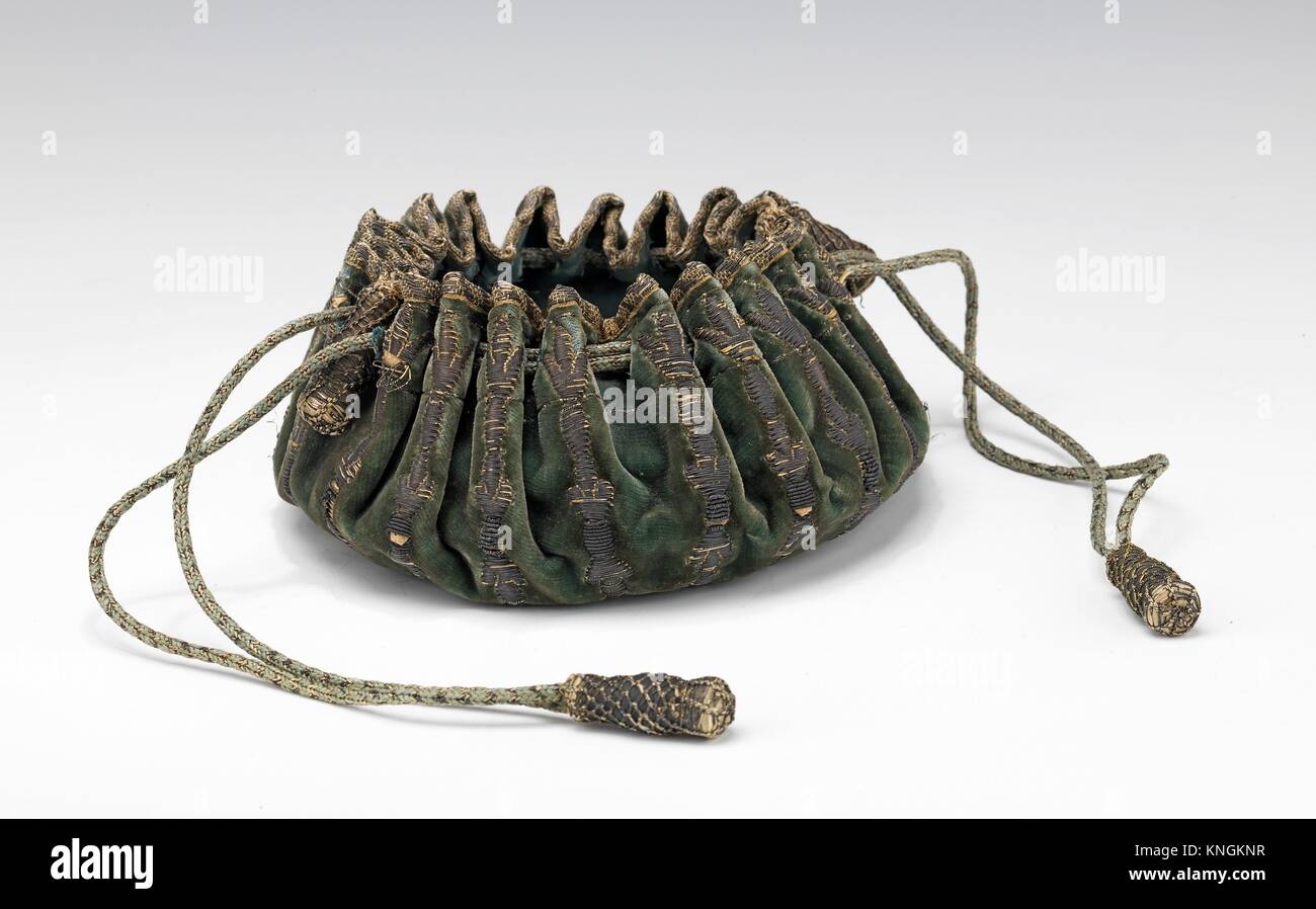 Gaming purse. Date late 17th century; Culture French; Medium silk